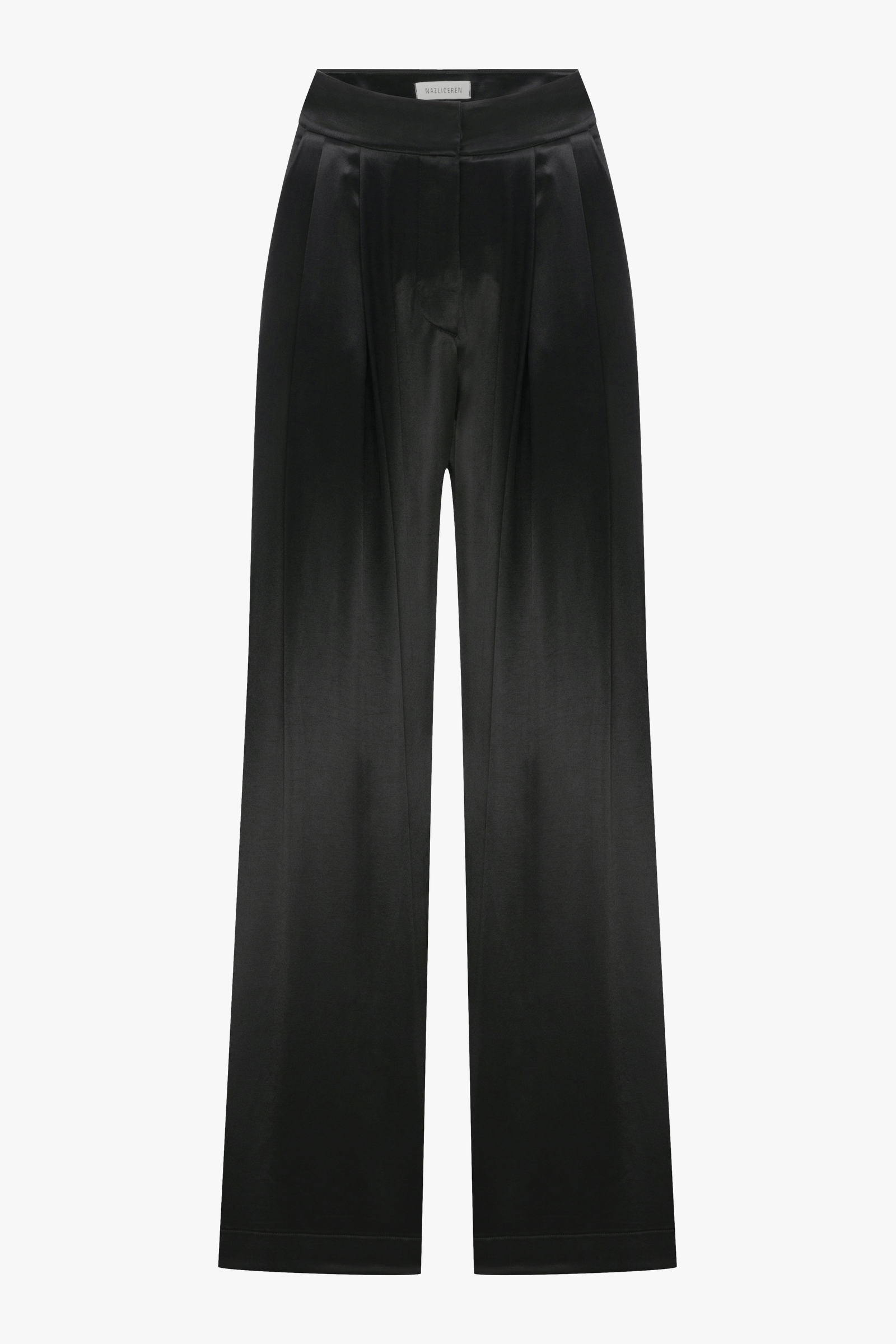 Tina Satin Trousers in Black made by Nazli Ceren