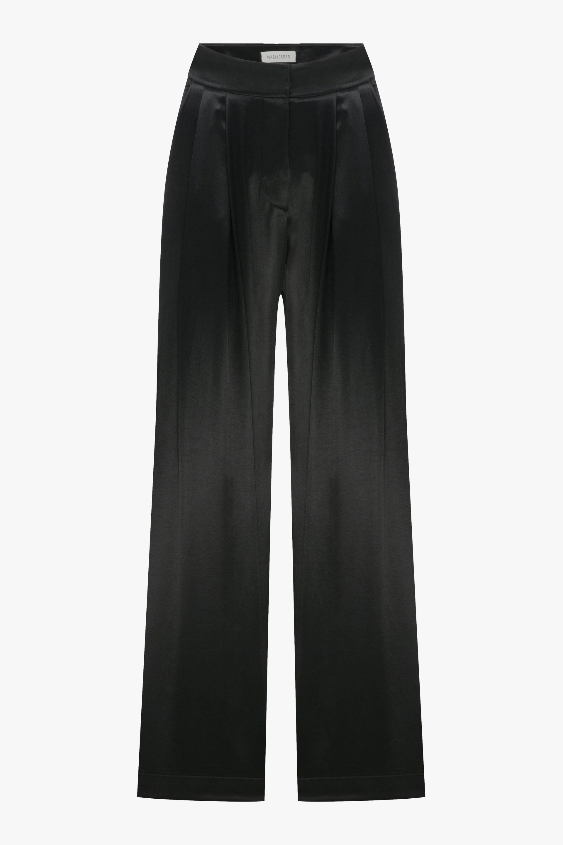 Tina Satin Trousers in Black made by Nazli Ceren