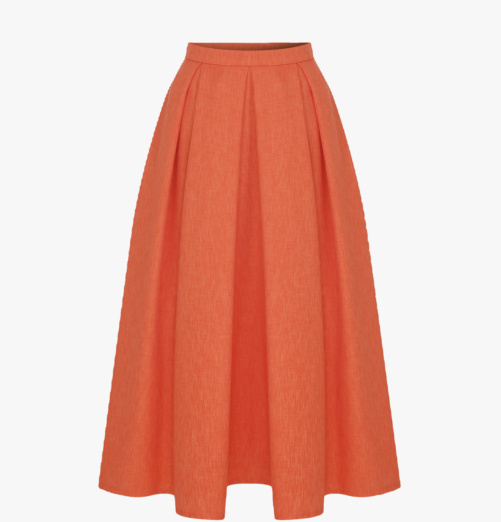 June Midi Skirt in Spicy Orange in Orange made by Nazli Ceren