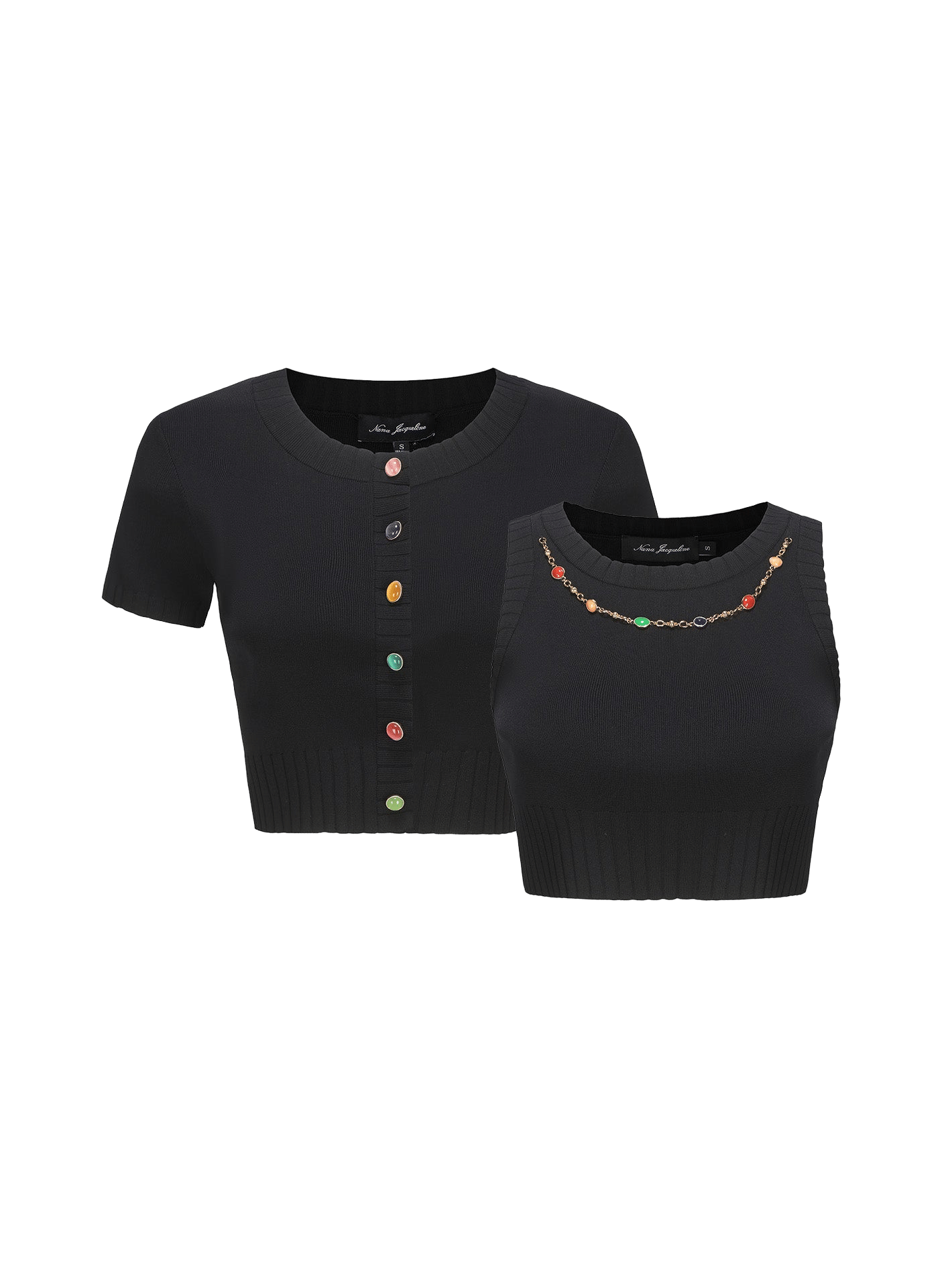 Kennedy Knit Top Set (Black) made by Nana Jacqueline