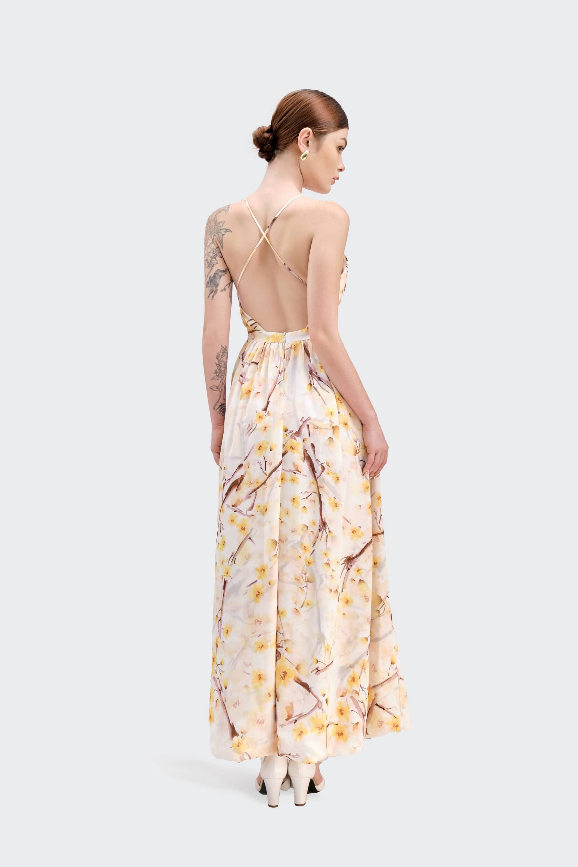 Ochna Blossom Maxi Dress made by JUSTIN TONG