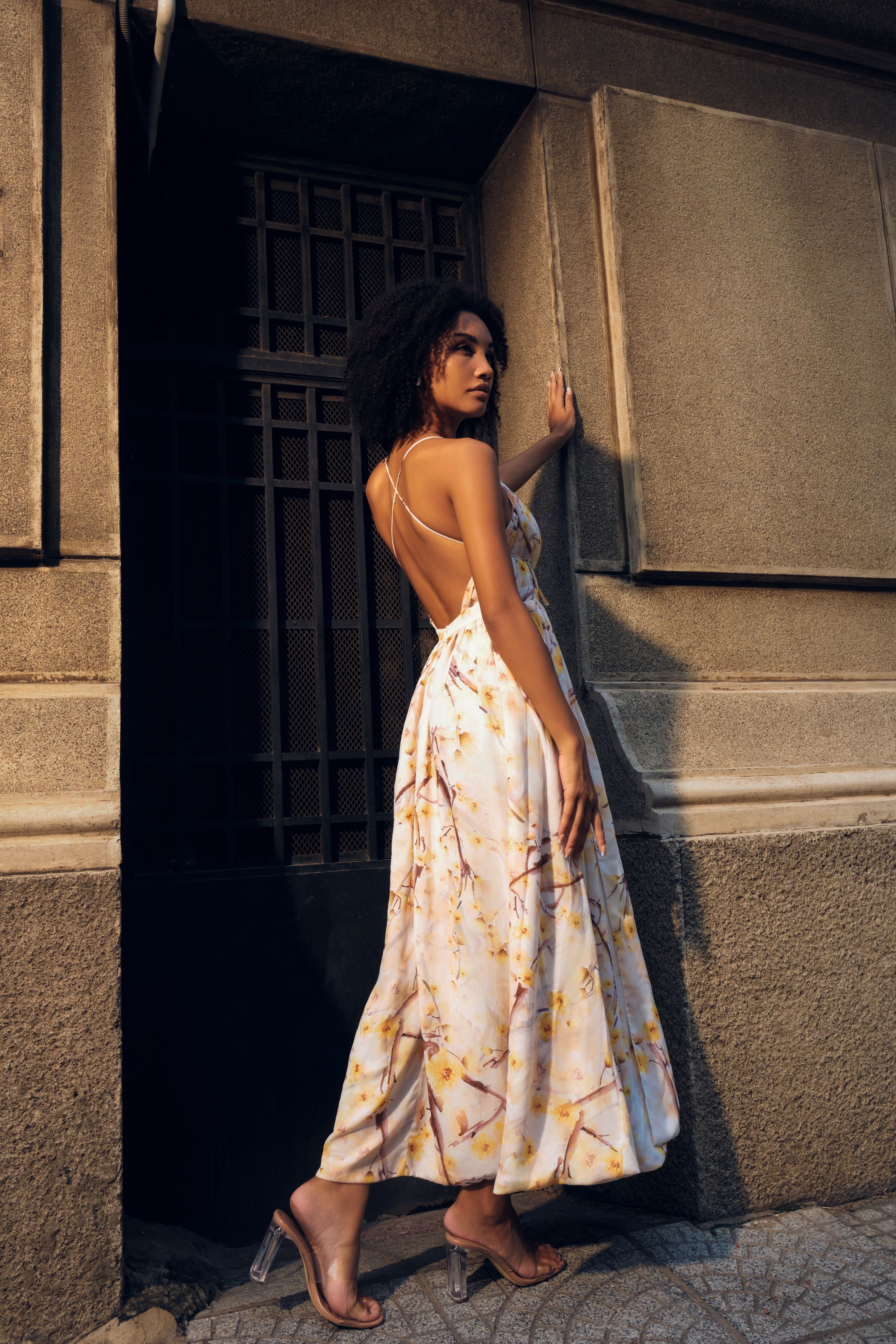 Ochna Blossom Maxi Dress made by JUSTIN TONG