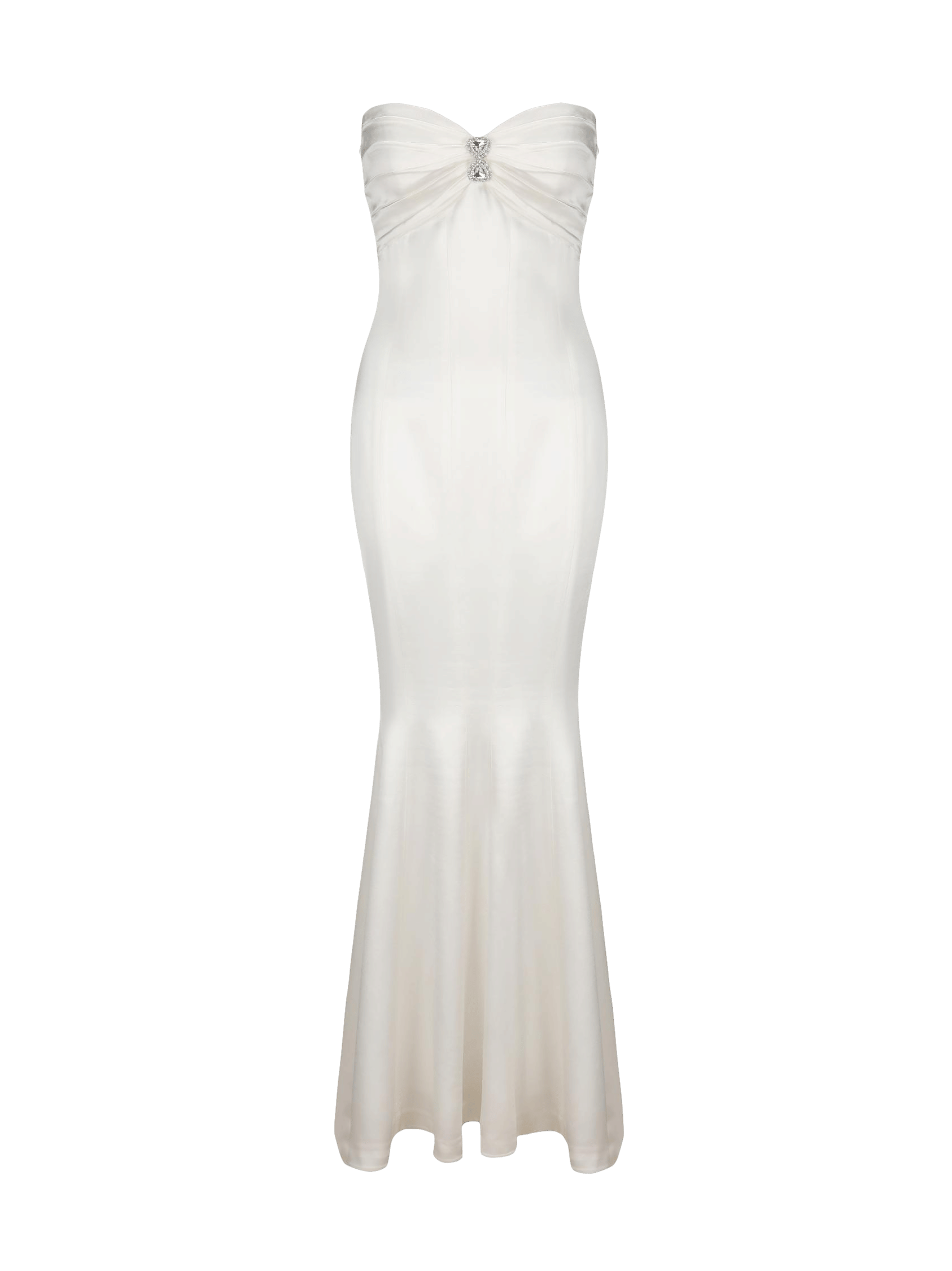 Aurora Satin Dress (White) in White made by Nana Jacqueline