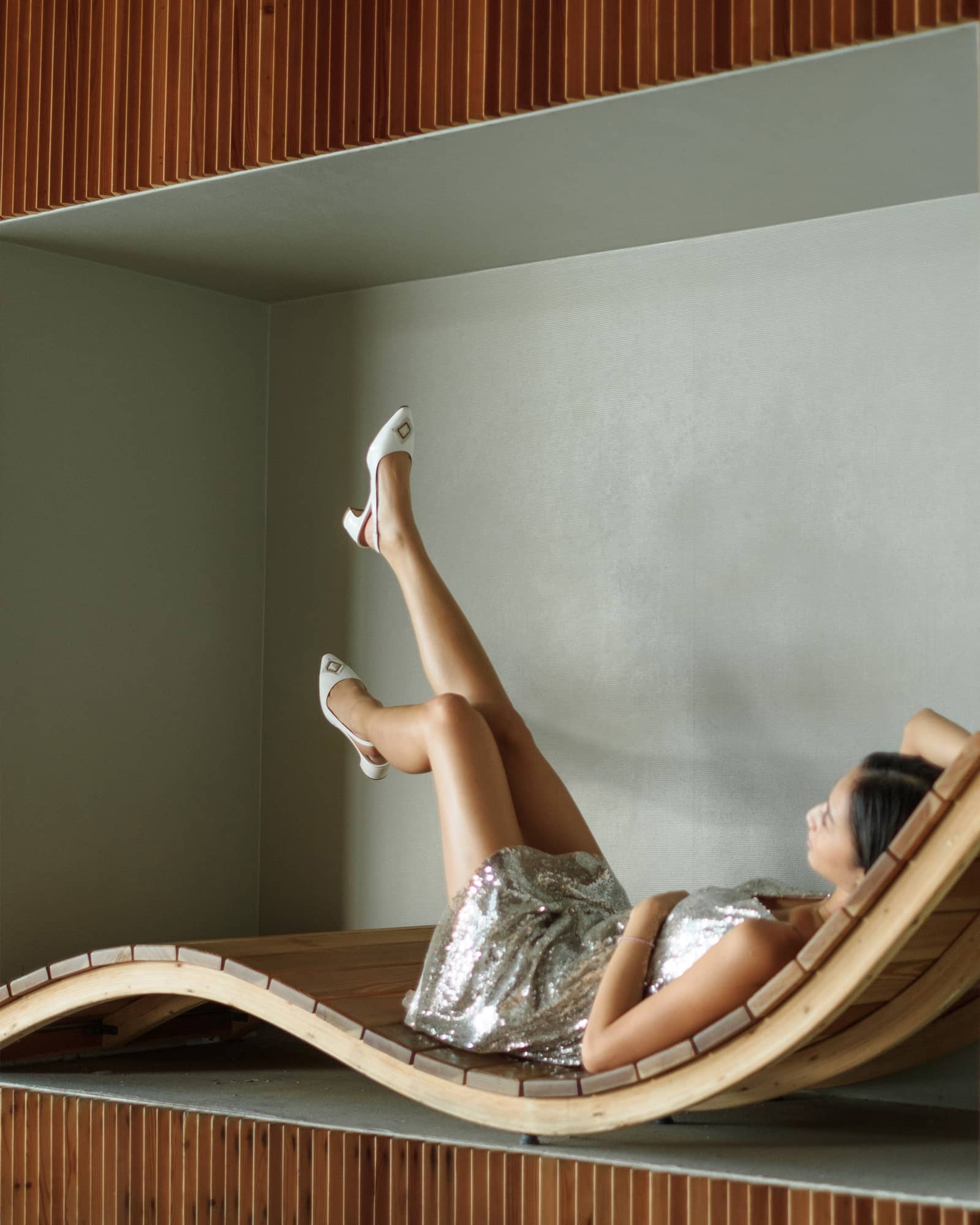 Diamond Slingback 45 White Patent in White made by ATANA