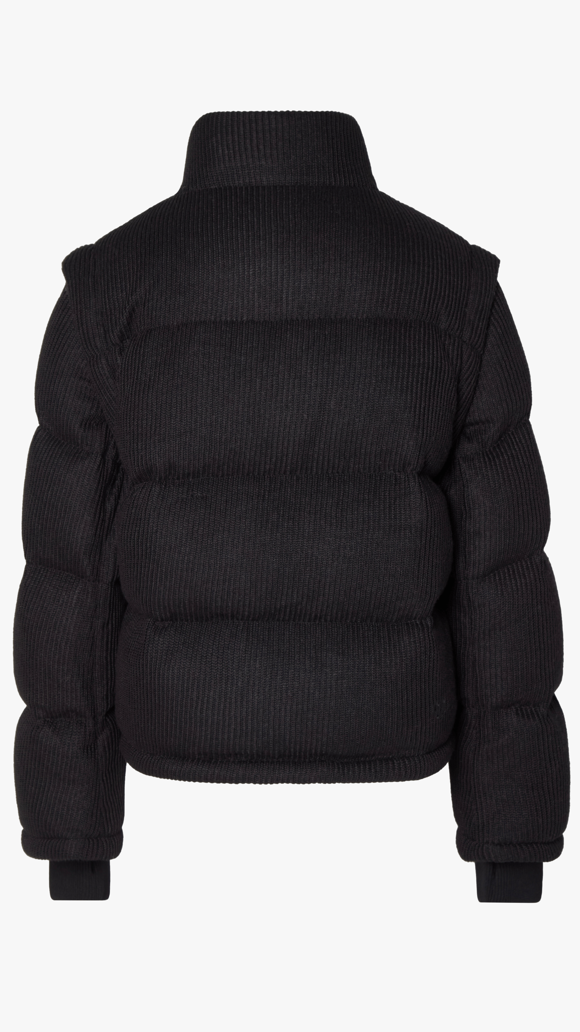 Knitted Puffer Jacket Vest Black made by CLOEYS