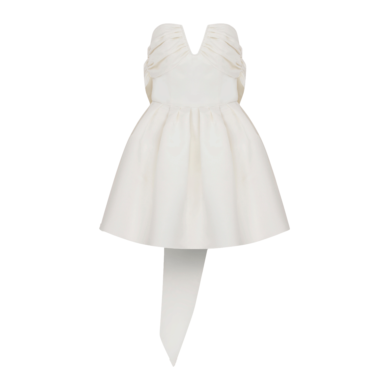 Miro Strapless Mini Dress in Vanilla Ice in White made by Nazli Ceren