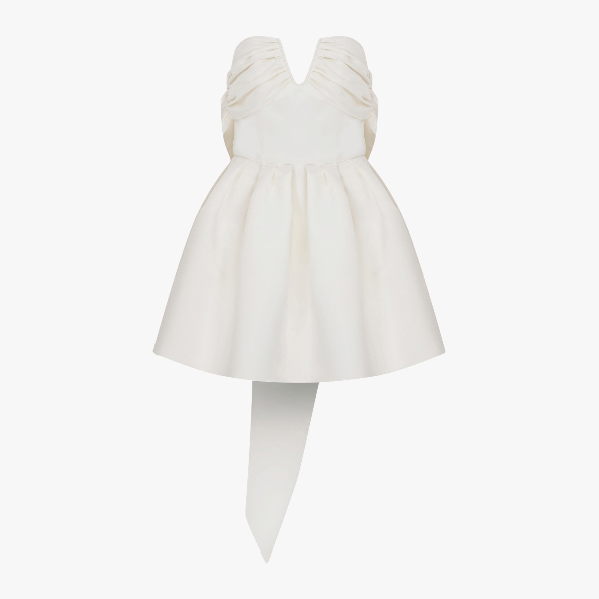 Miro Strapless Mini Dress in Vanilla Ice in White made by Nazli Ceren