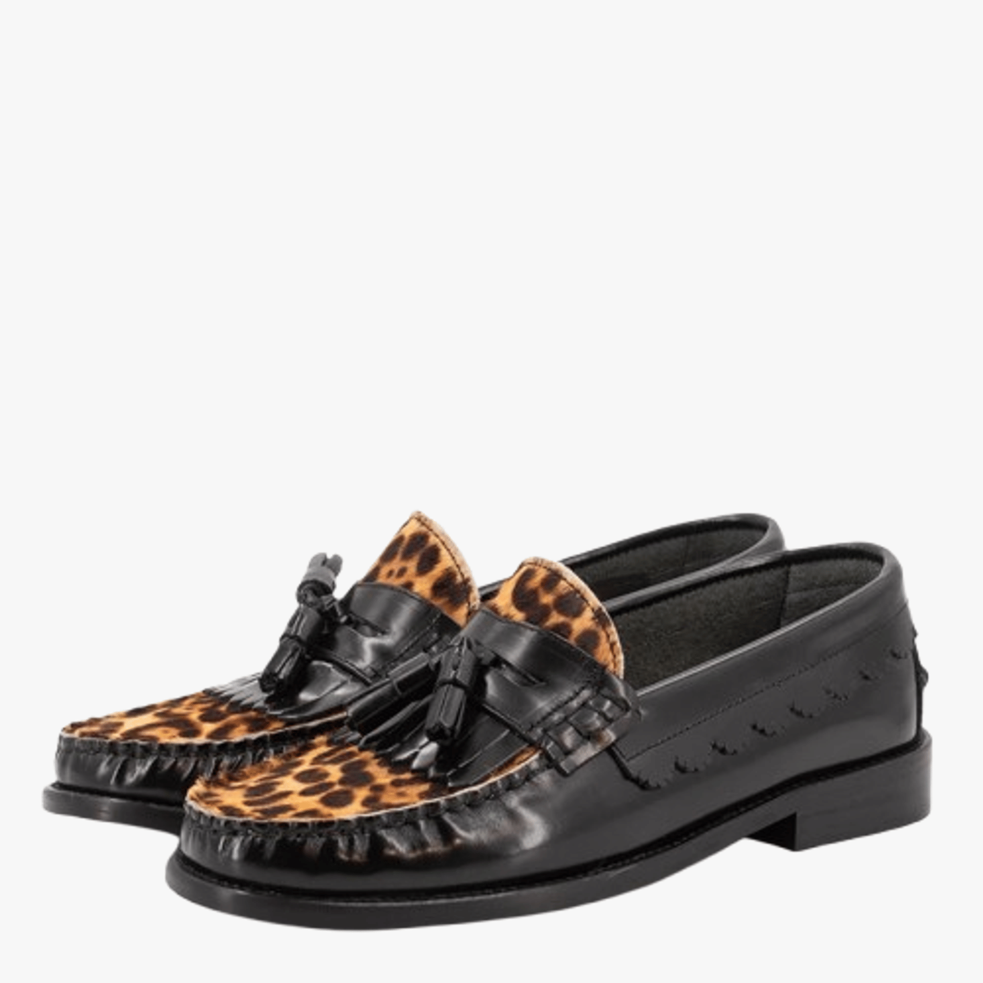 LEOPARD LEATHER LOAFER made by Toral