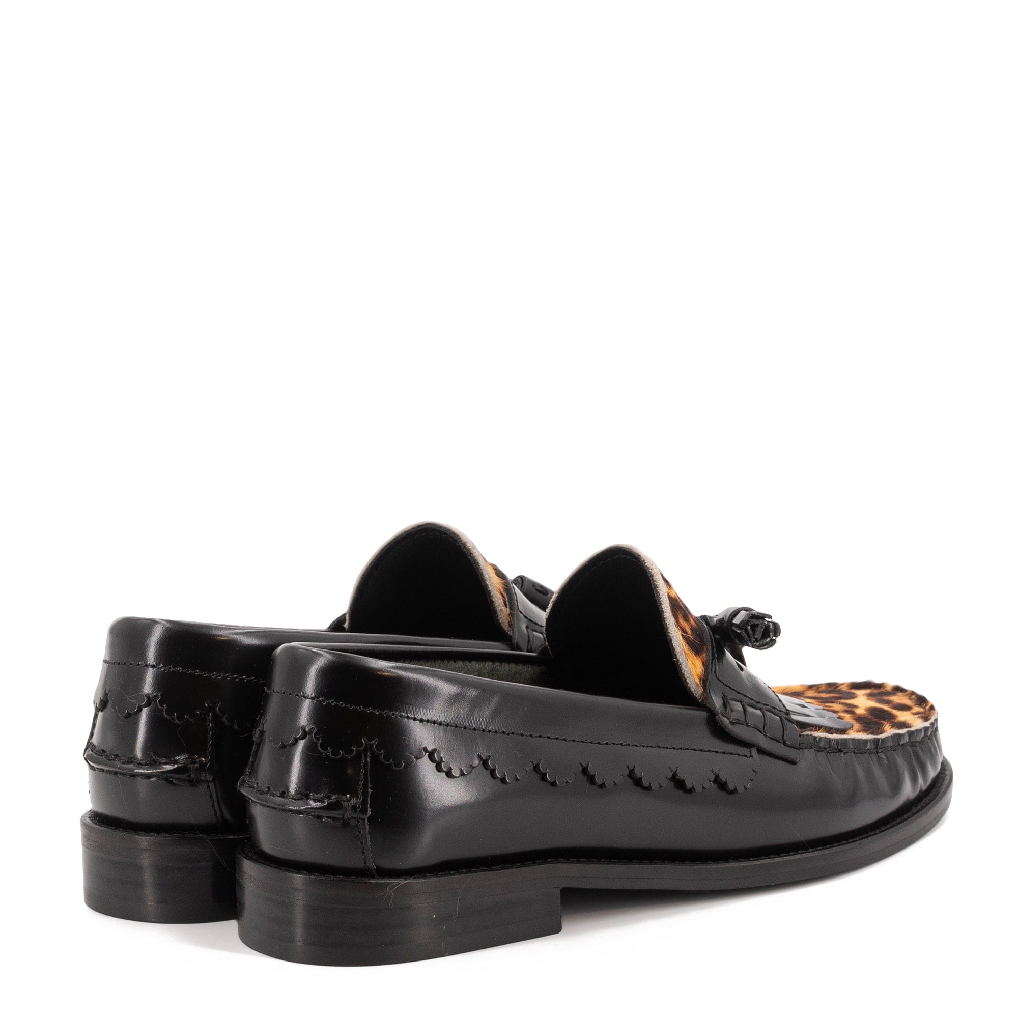 LEOPARD LEATHER LOAFER made by Toral