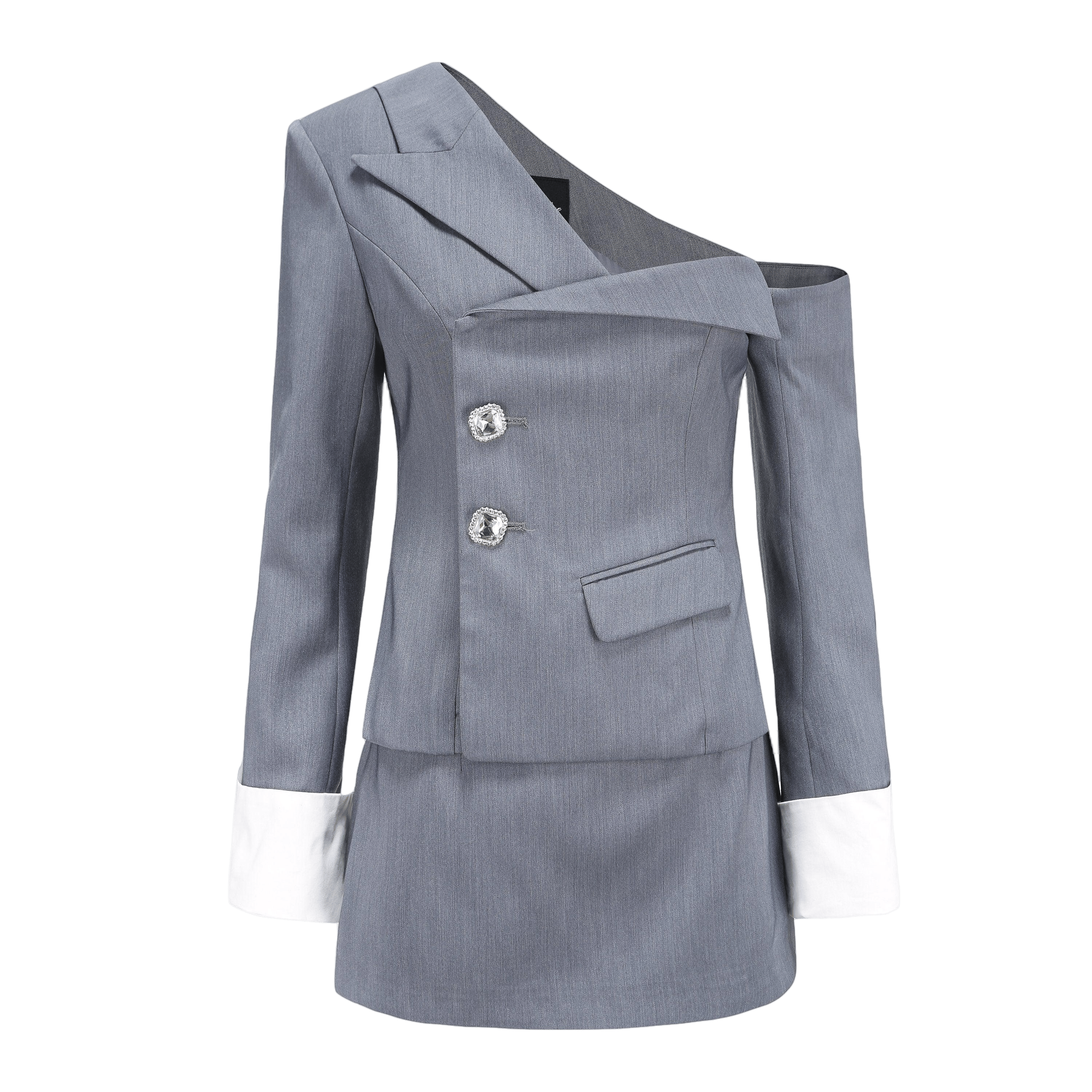 Grey Manhattan Blazer Top (Final Sale) made by Nana Jacqueline