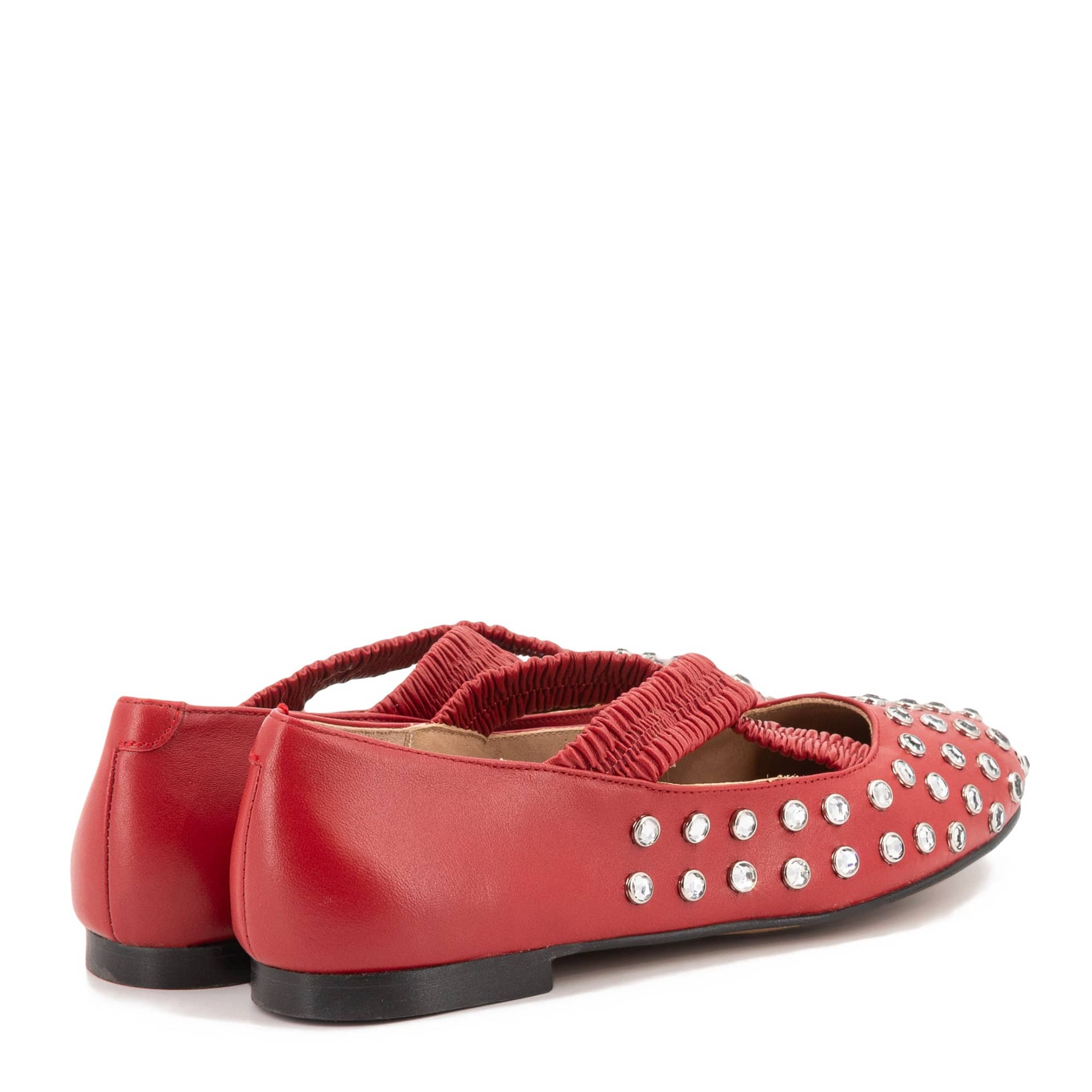 SILVIE CRYSTALS RED BALLERINAS made by Toral