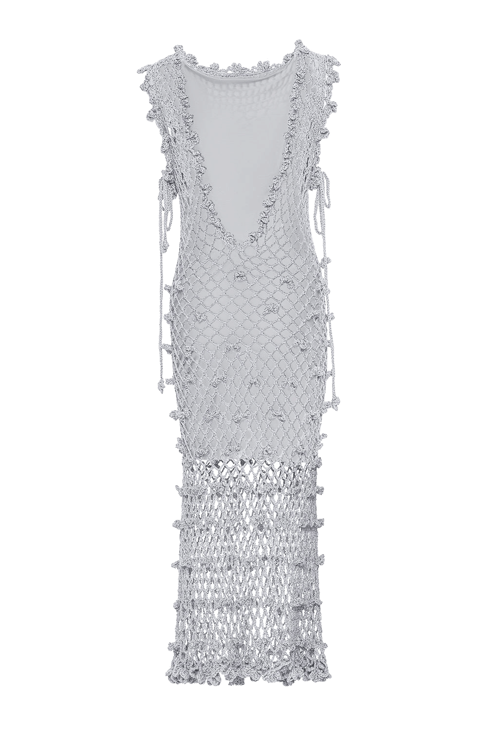 Sofia Silver Handmade Crochet Dress made by ANDREEVA