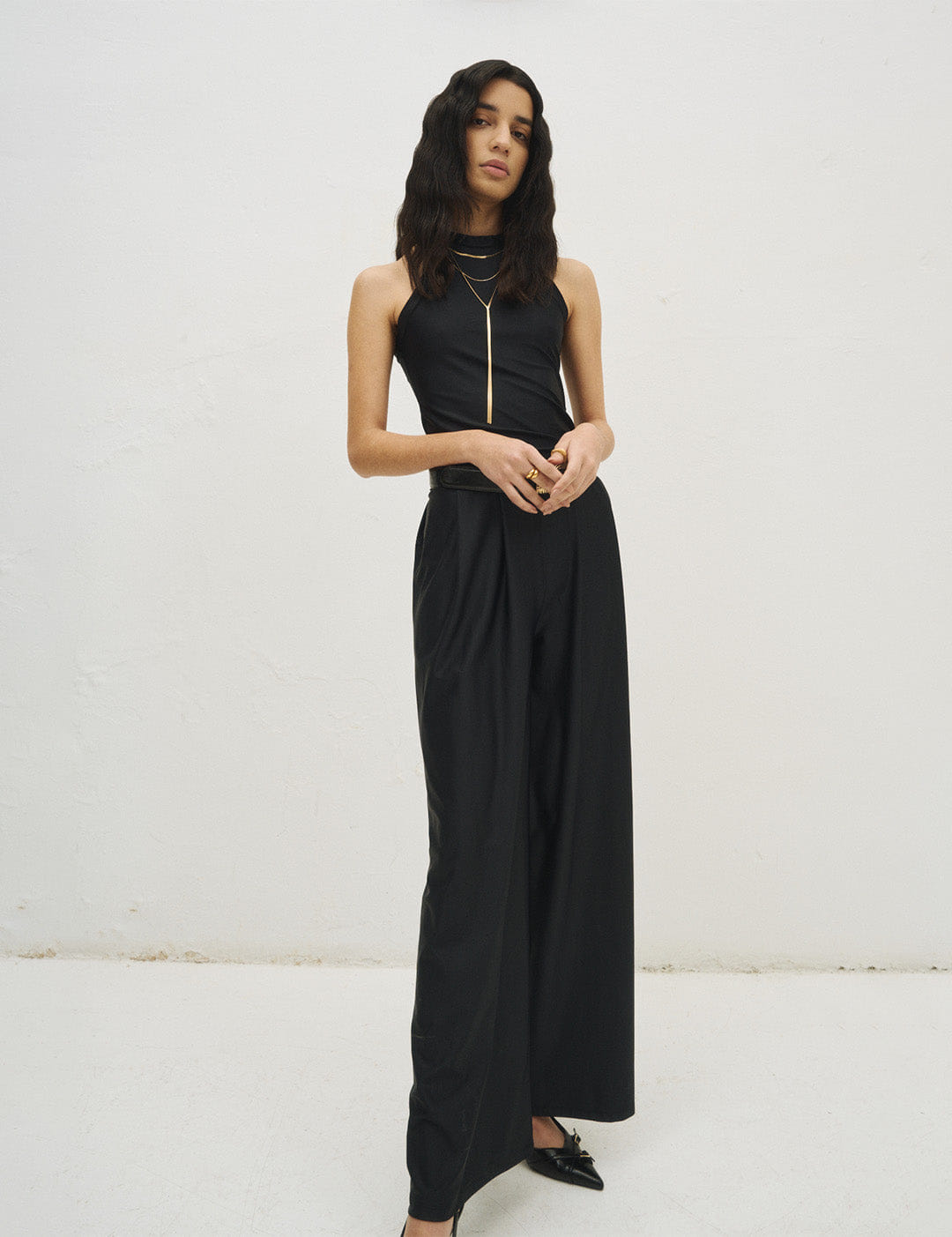 OLAYA TROUSERS BLACK made by 710 Studio