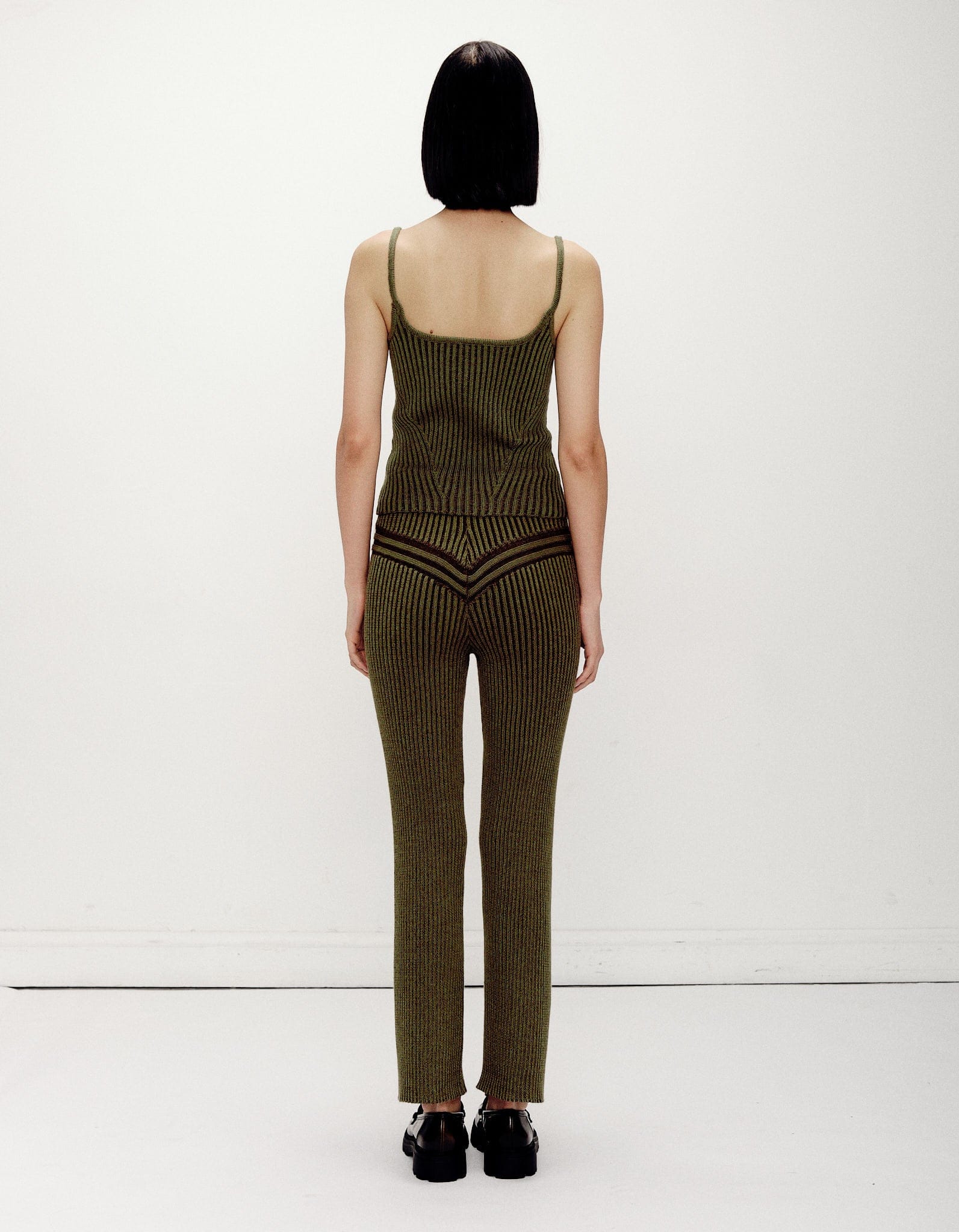 Corriente Pant Green Brown made by Peregrina