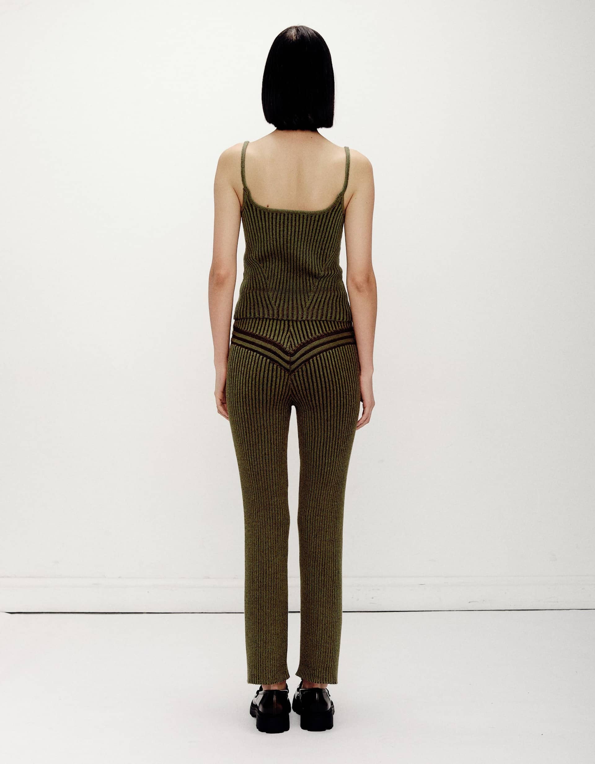 Corriente Pant Green Brown made by Peregrina