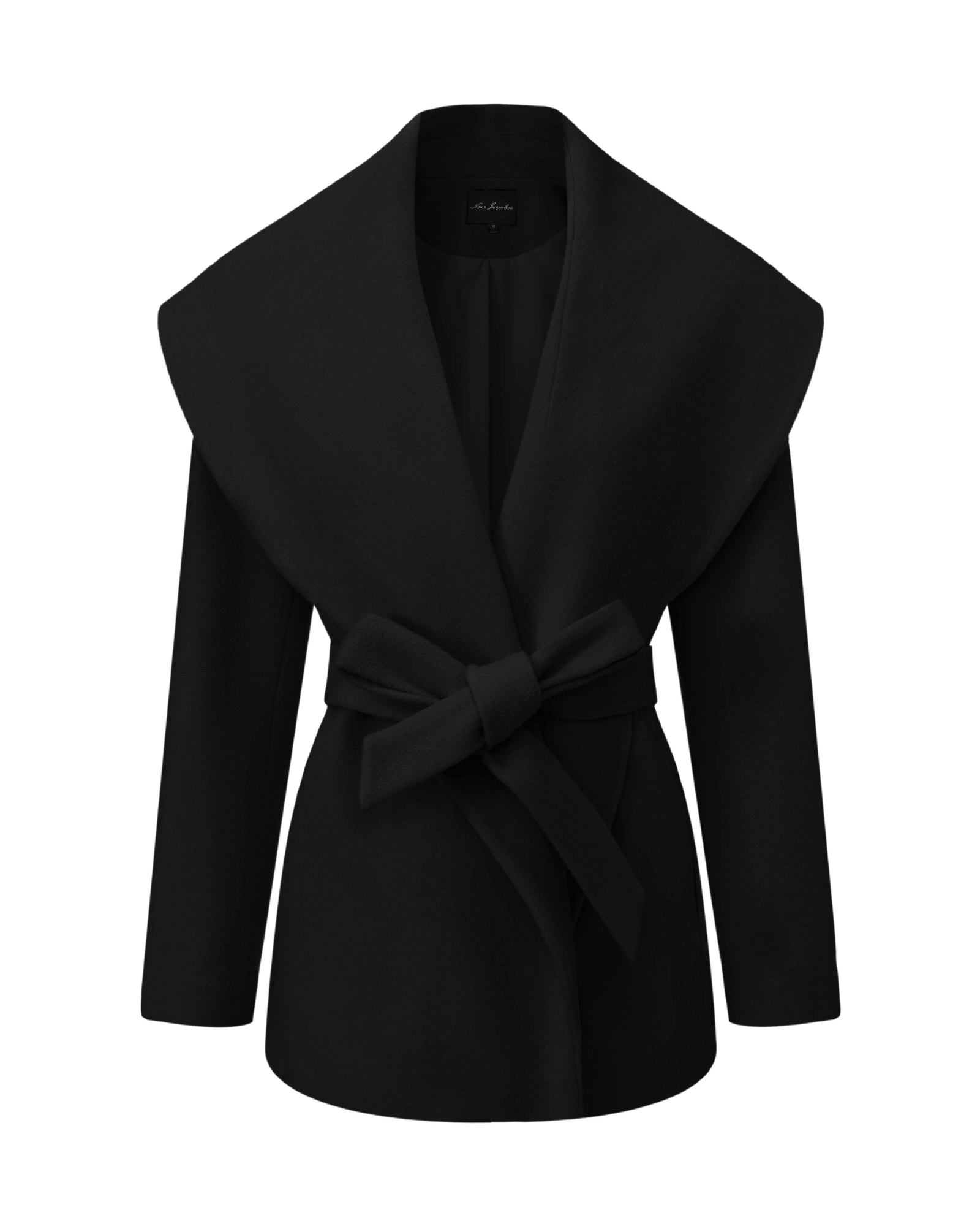 Victoria Bow Coat (Black) made by Nana Jacqueline
