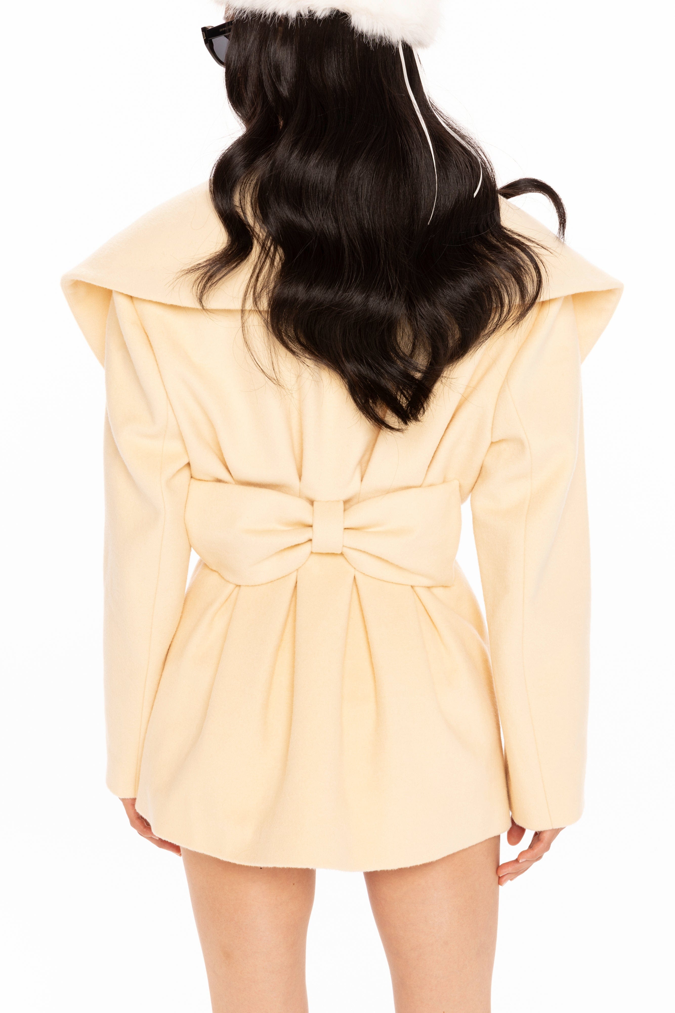 Victoria Bow Coat (Yellow) made by Nana Jacqueline