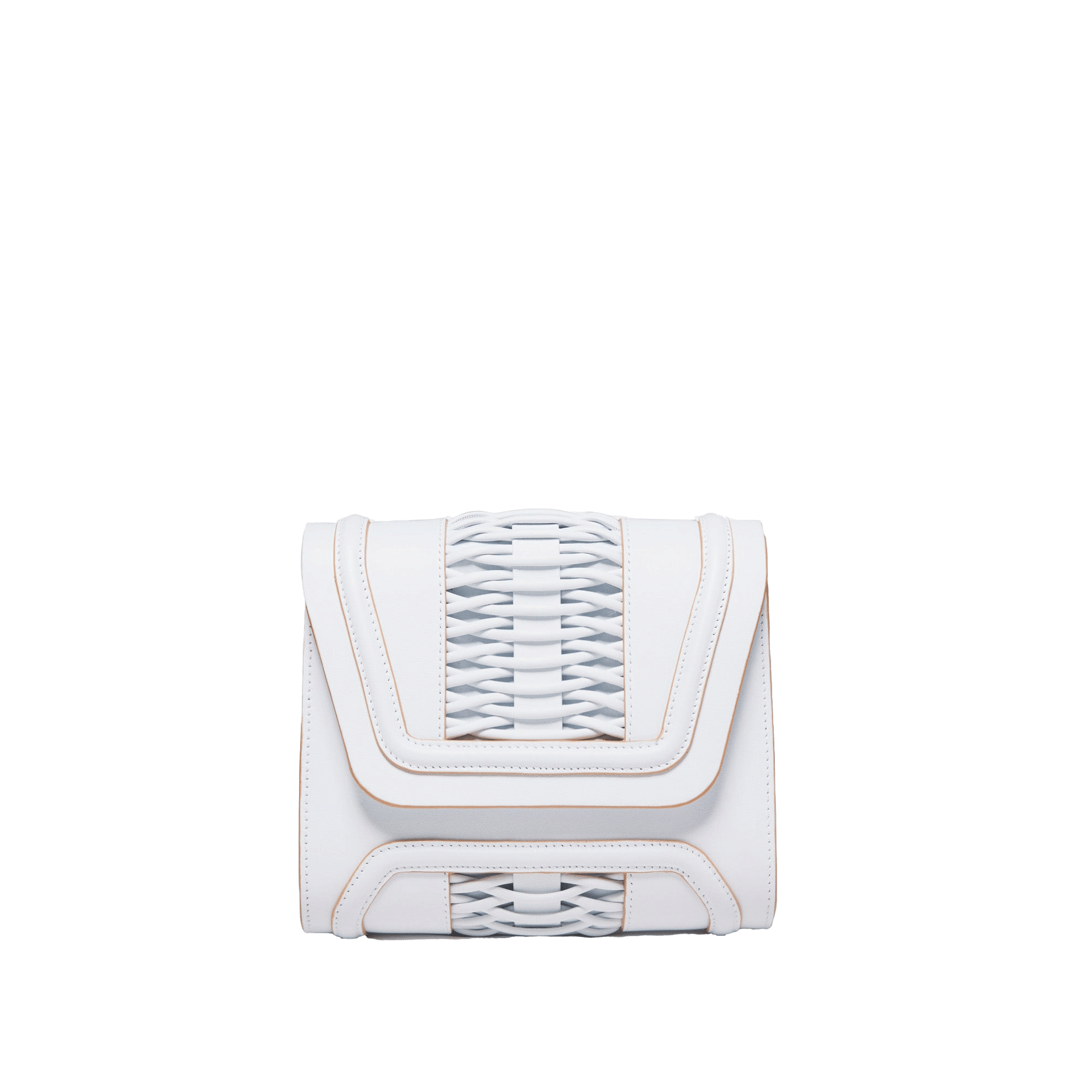 Mini Giovanna white braided clutch made by Yliana Yepez