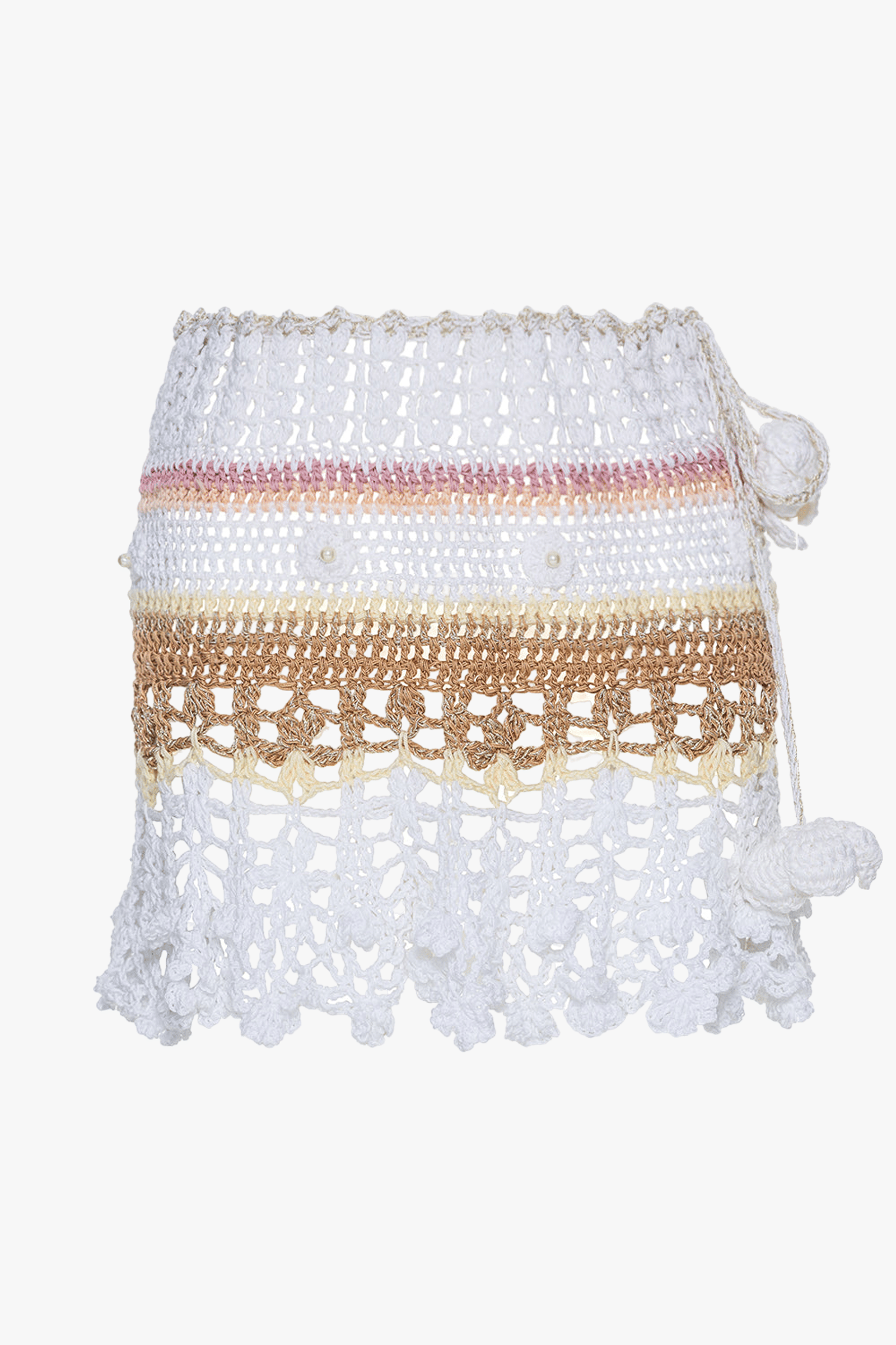 Vanilla Multicolor Handmade Crochet Skirt made by ANDREEVA