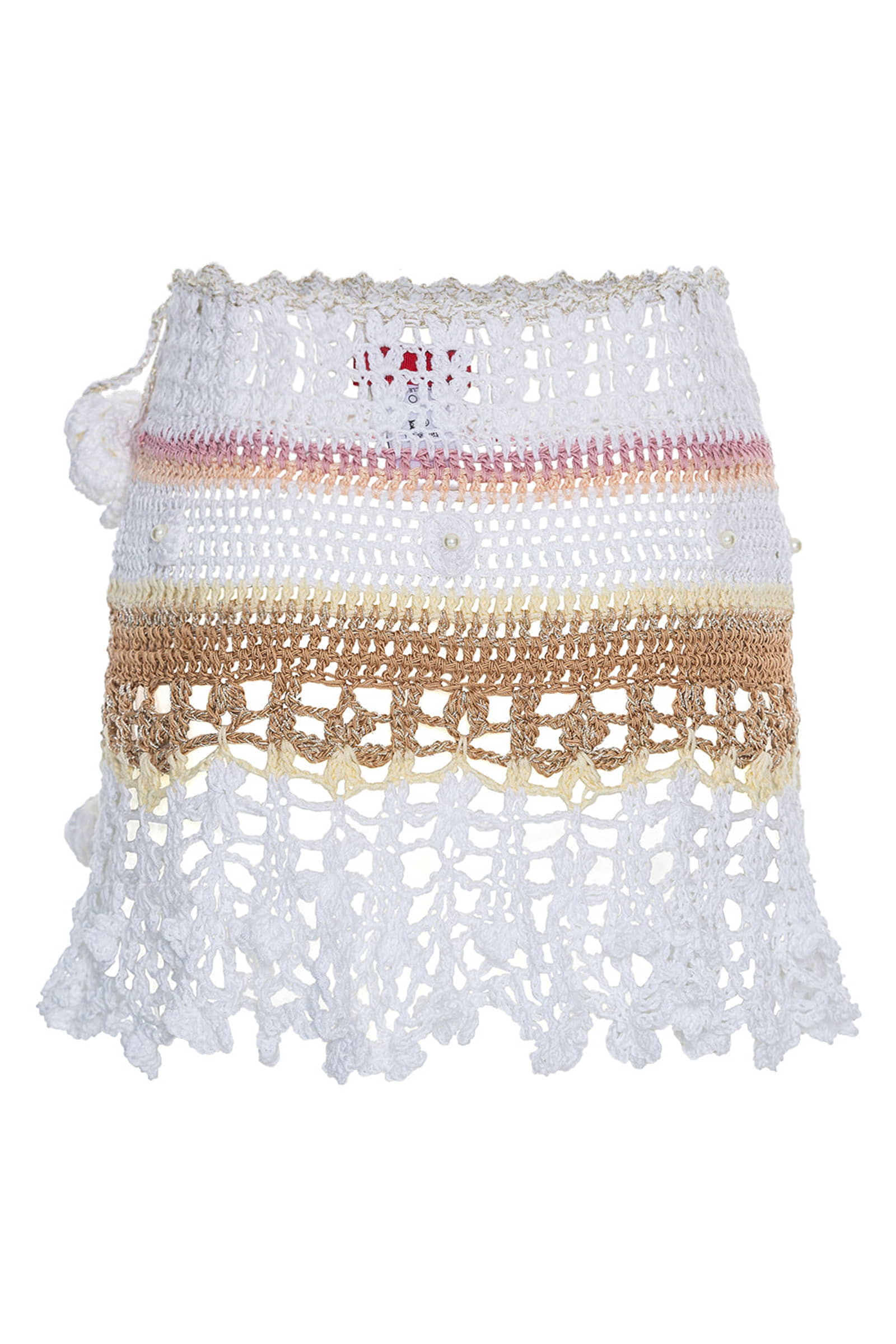 Vanilla Multicolor Handmade Crochet Skirt made by ANDREEVA