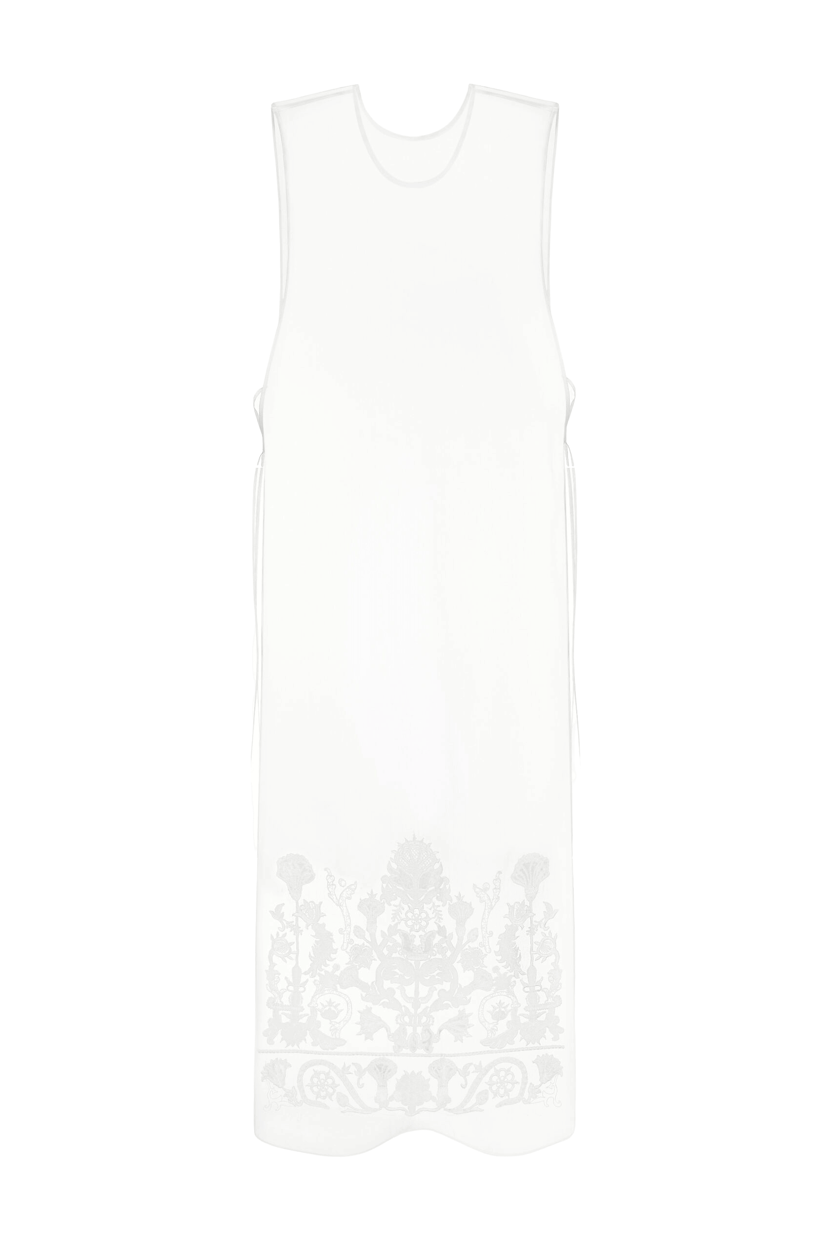 MILK EMBROIDERED SHAWL made by DELEGAN Clothes