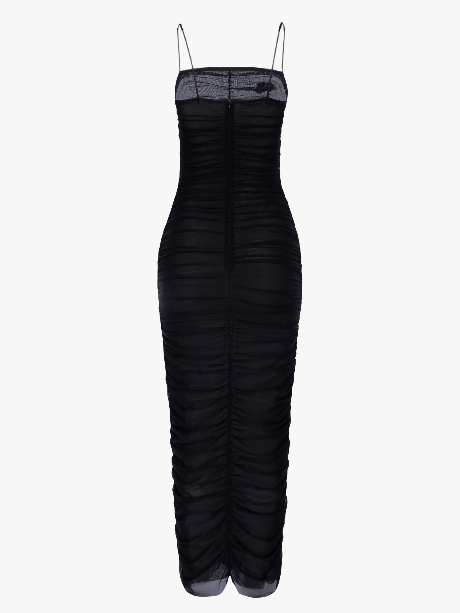 Embellished Ruched Mesh Midi Dress made by NDS The Label