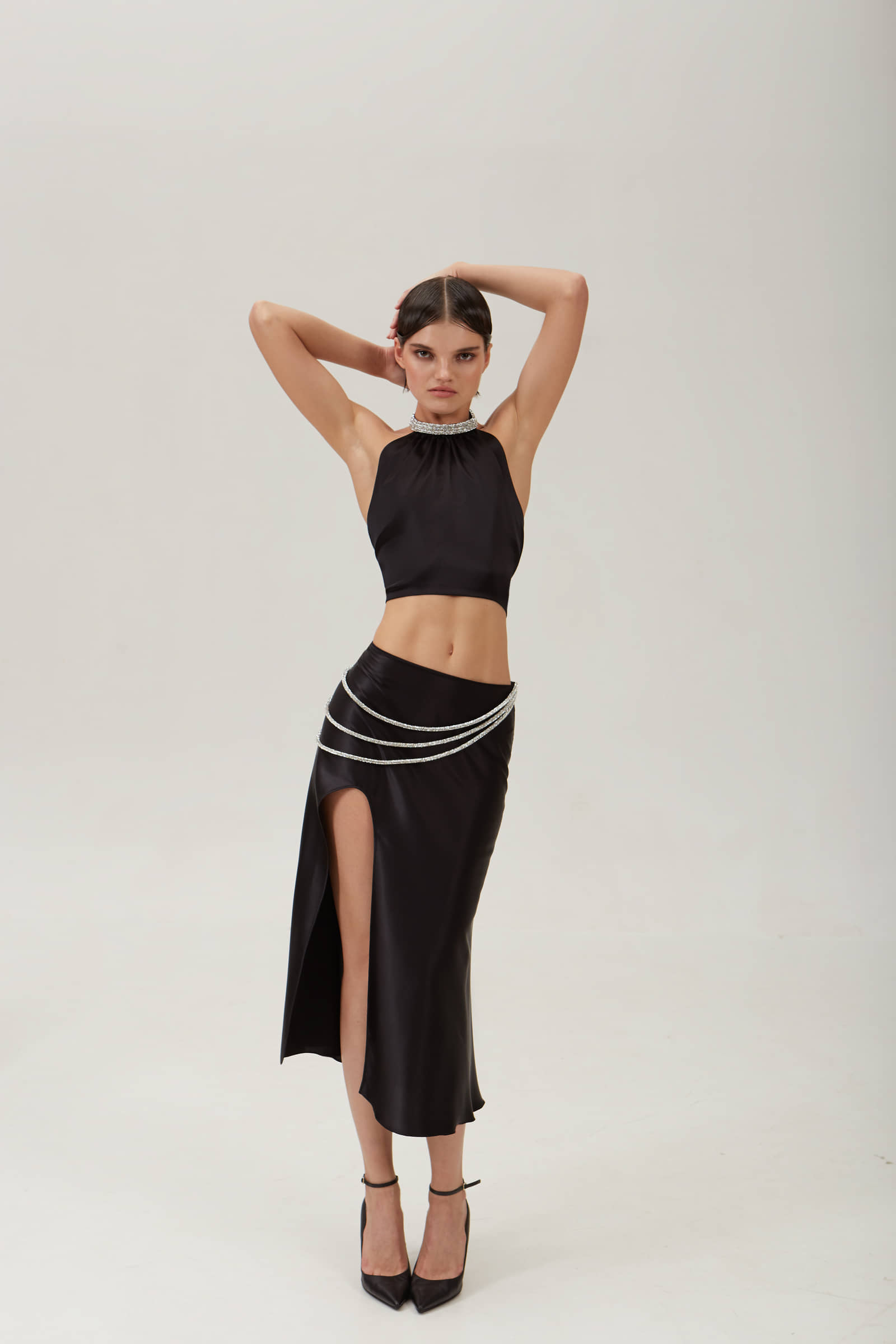 Laetitia silk skirt made by NUÉ