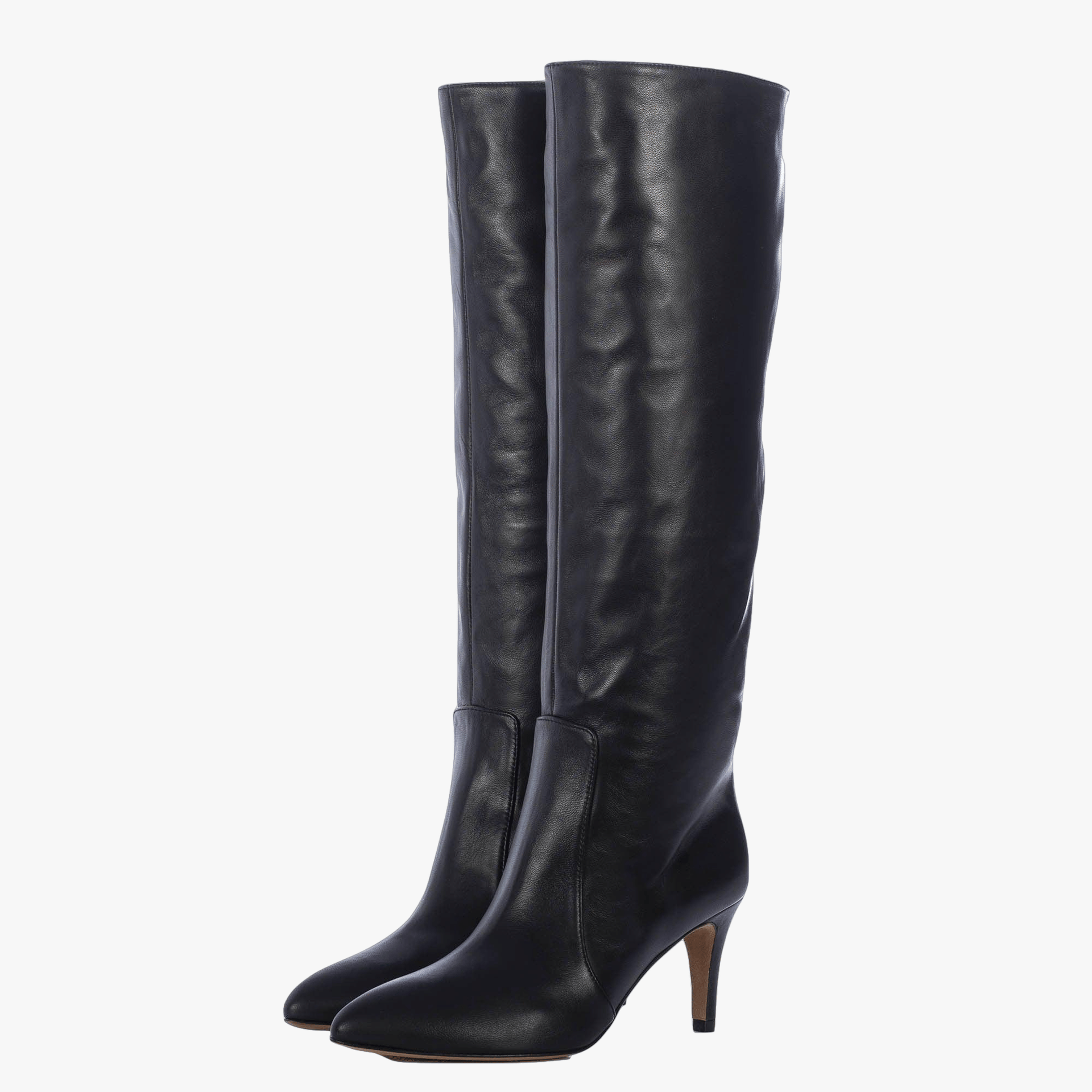 TORAL BLACK LEATHER TALL BOOTS in Black made by Toral