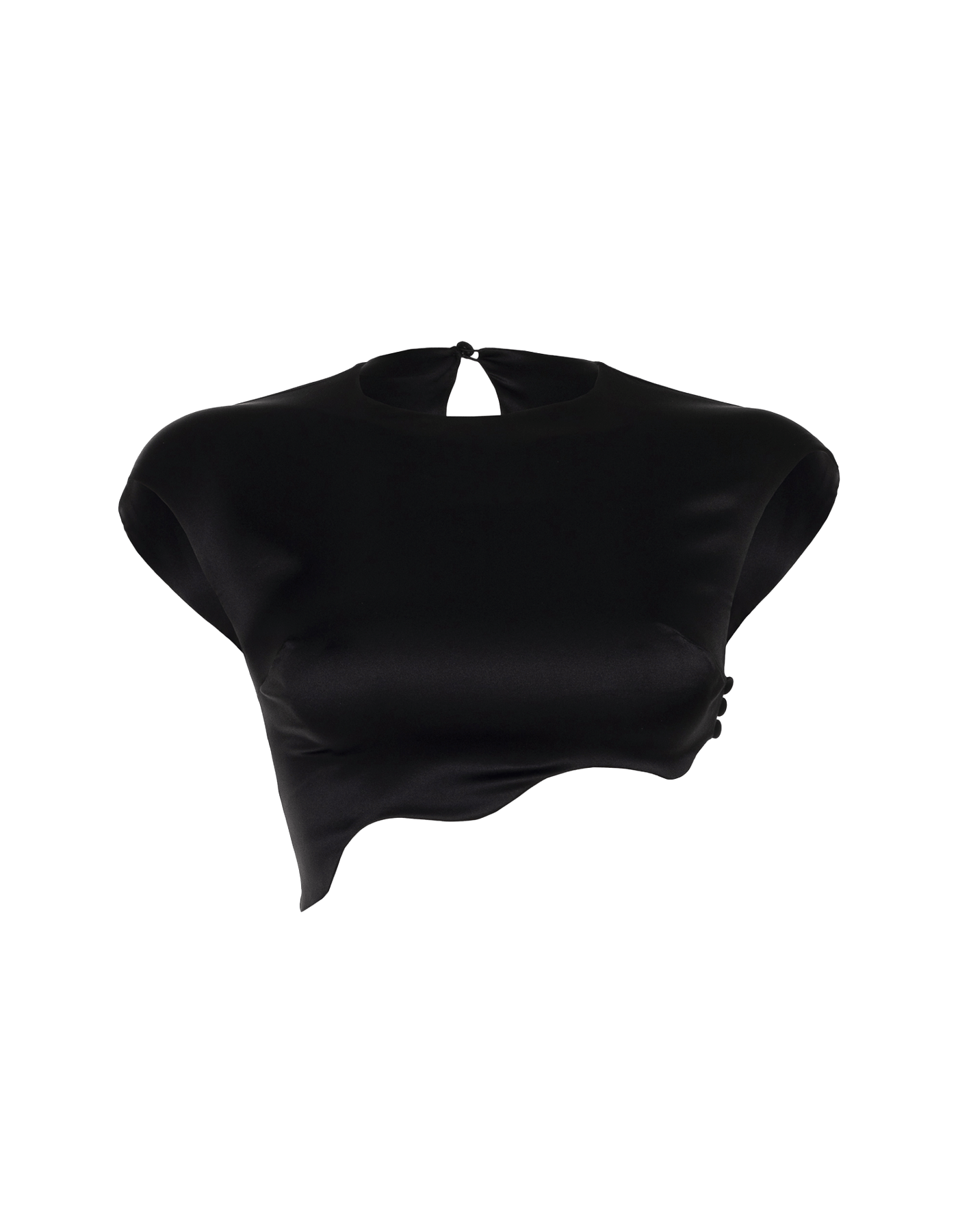 RHEA Silk Top in Black made by MAET
