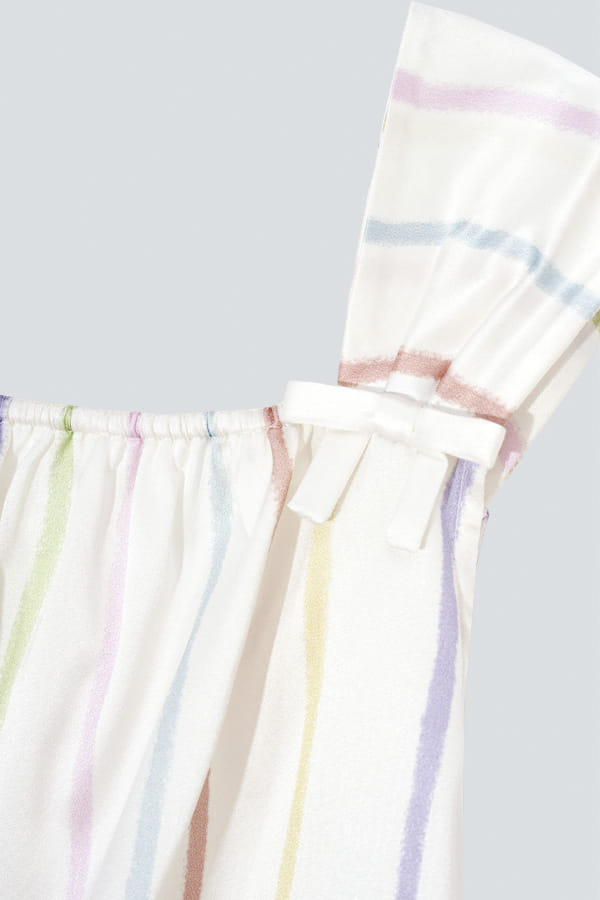 Ocean Stripe Kid's Silk Nightgown made by MANITO