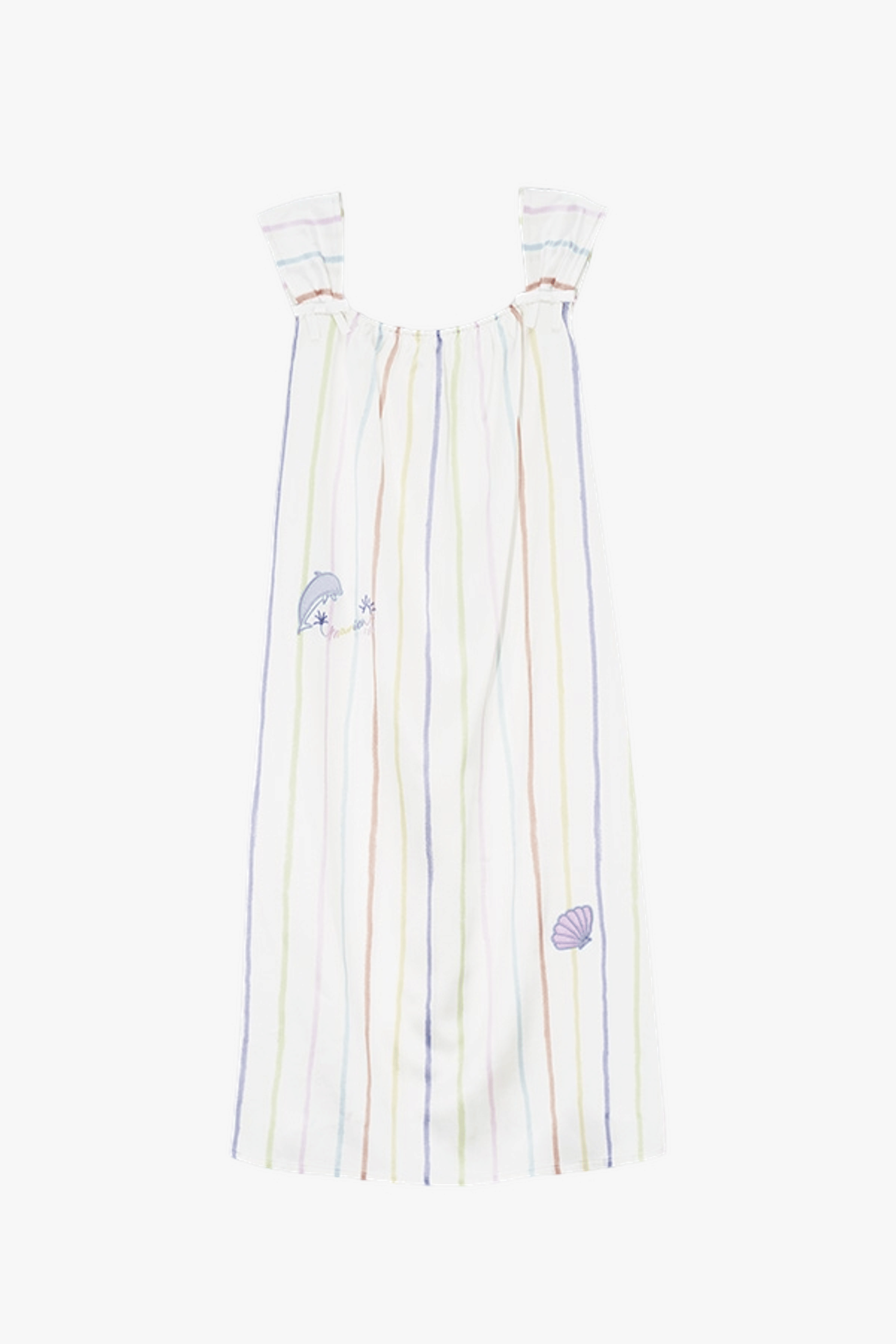 Ocean Stripe Kid's Silk Nightgown made by MANITO