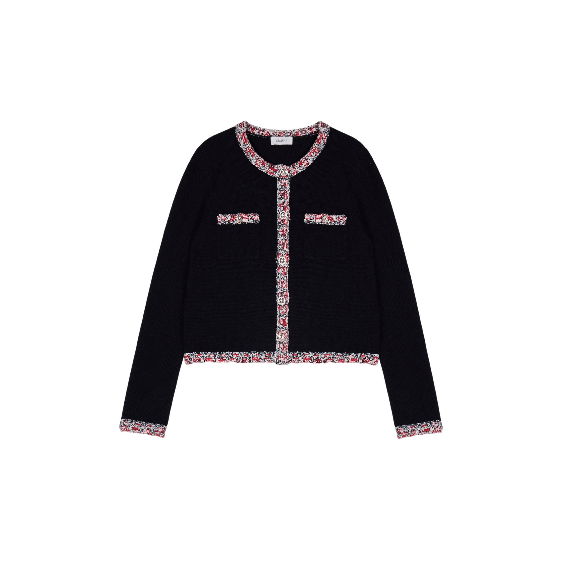 SPECKLE TWEED TRIM CARDIGAN made by CRUSH Collection