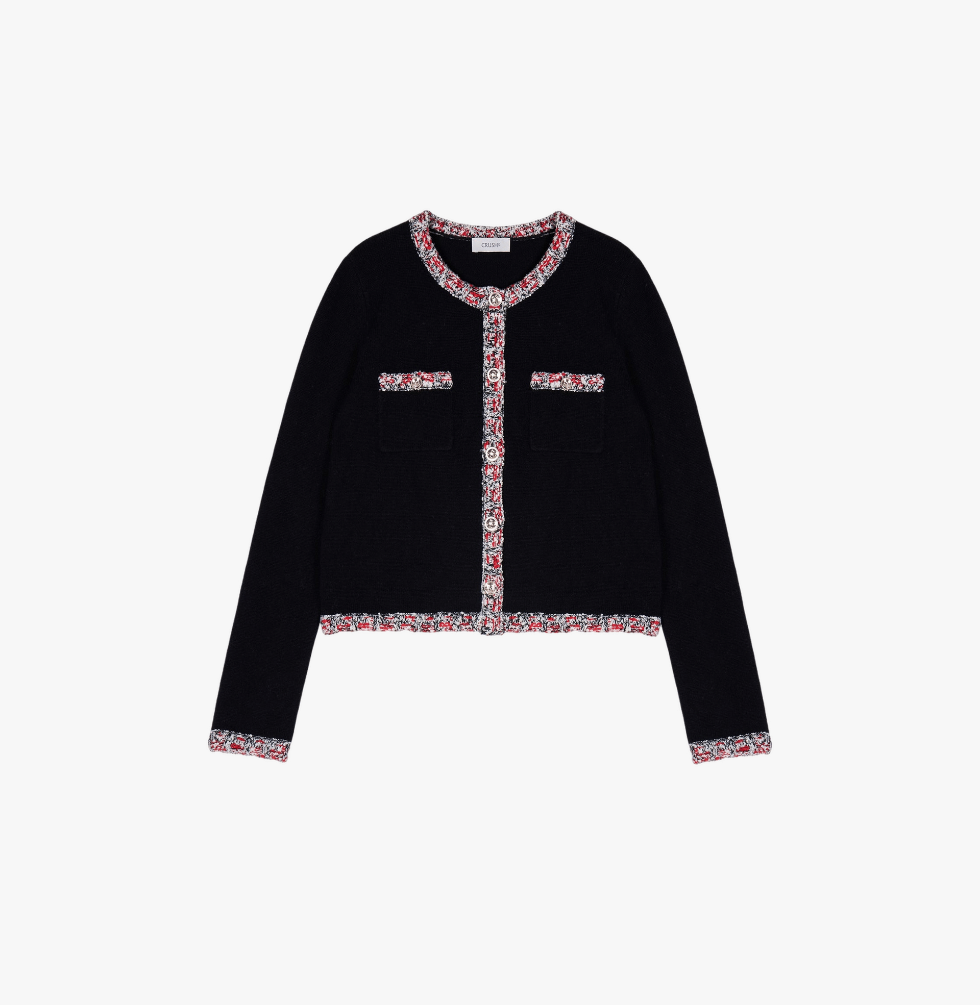 SPECKLE TWEED TRIM CARDIGAN made by CRUSH Collection