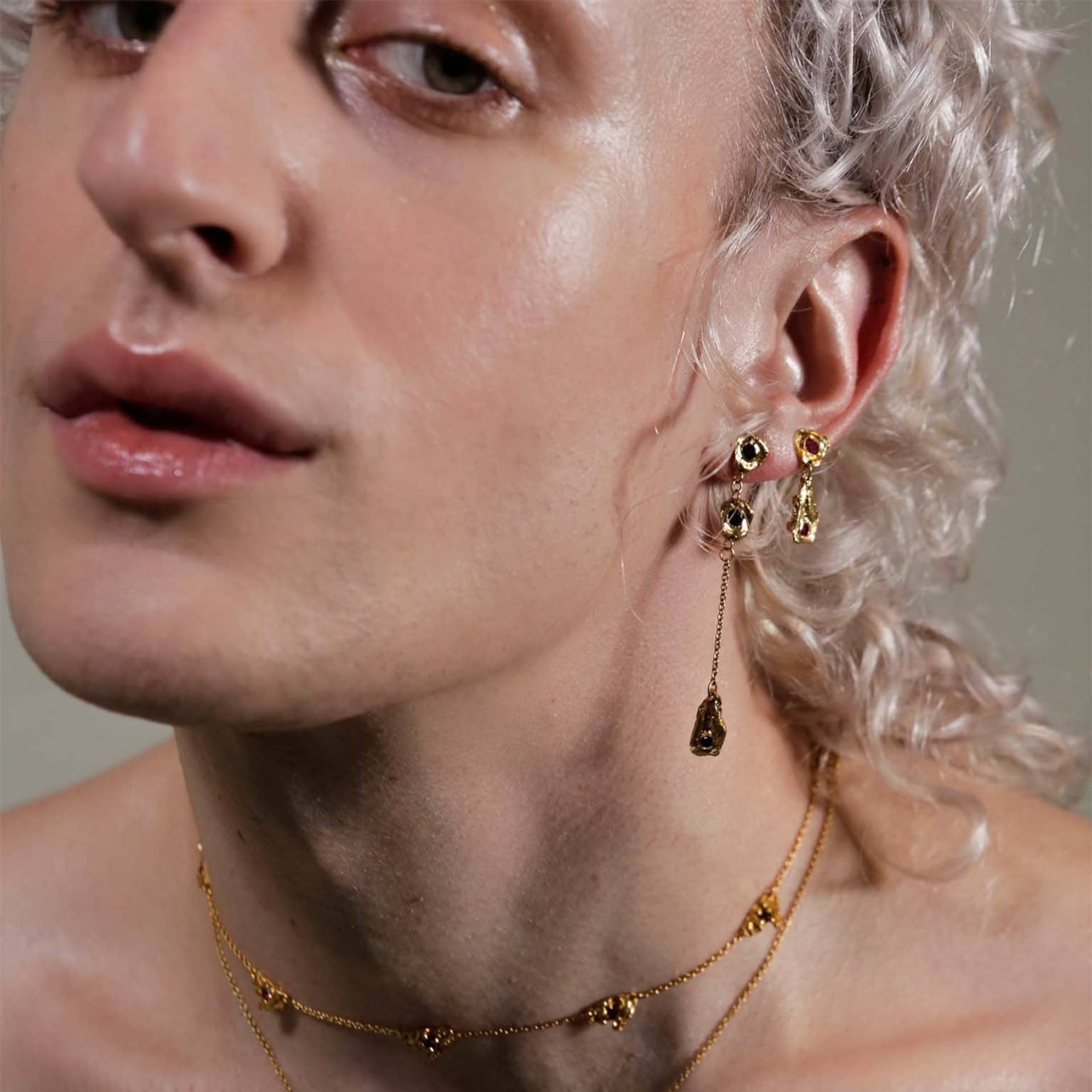 Naha Sapphire Earrings made by Loveness Lee