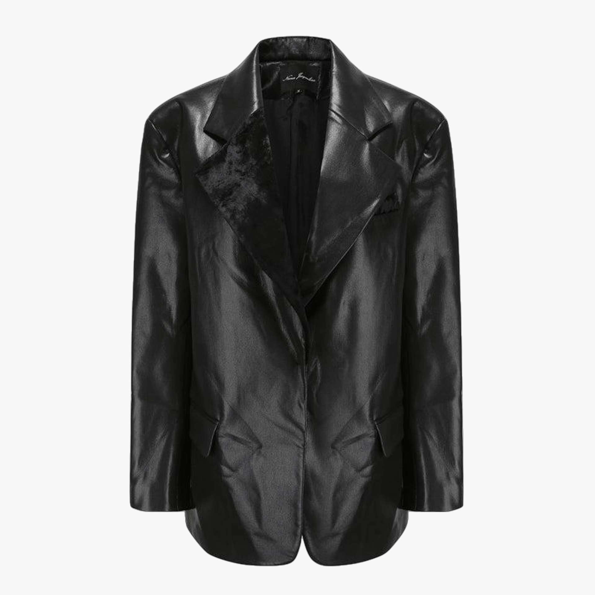 Brooklyn Leather Jacket in Black made by Nana Jacqueline