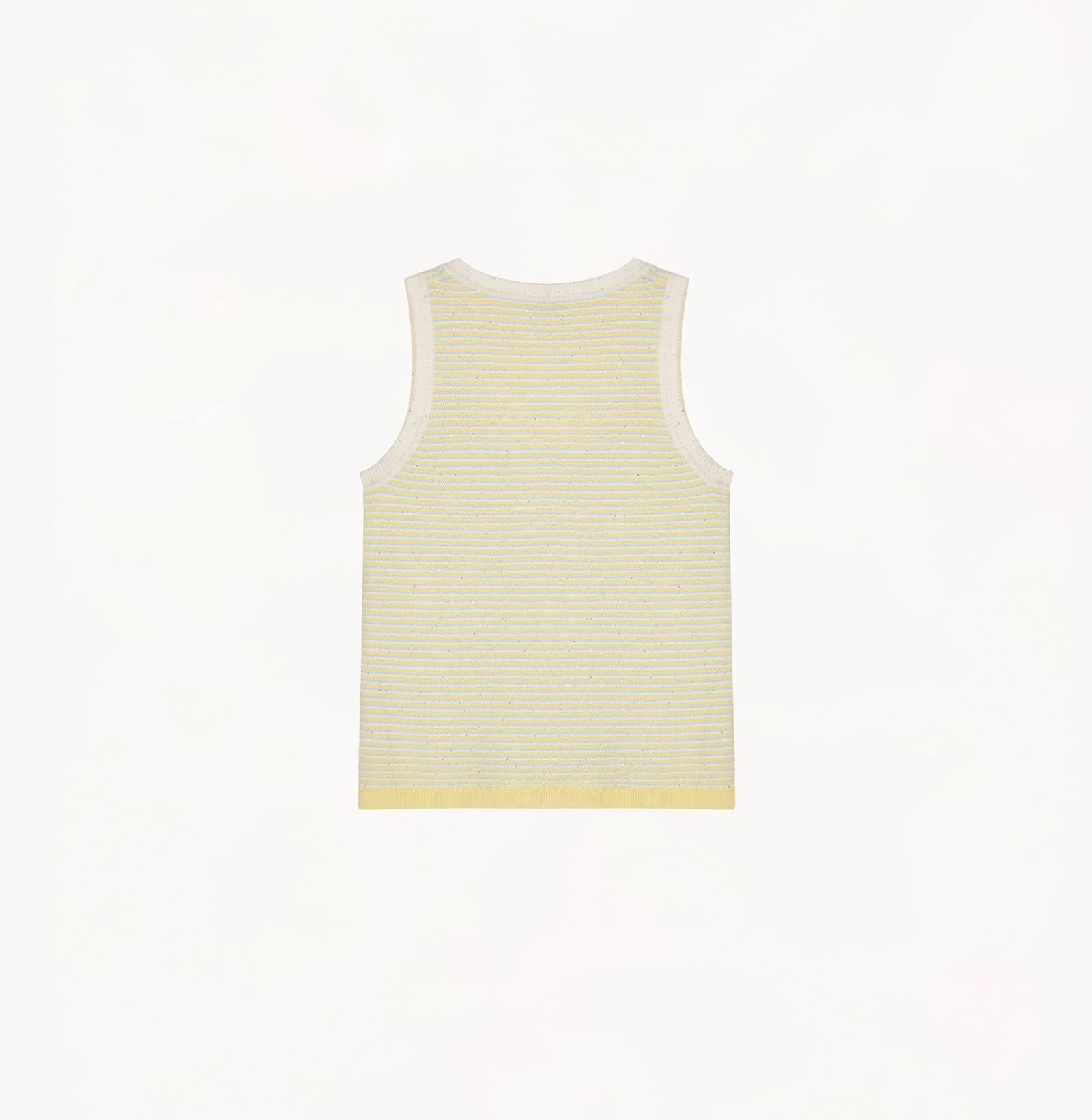 MULTICOLOR STRIPED U-NECK VEST made by CRUSH Collection