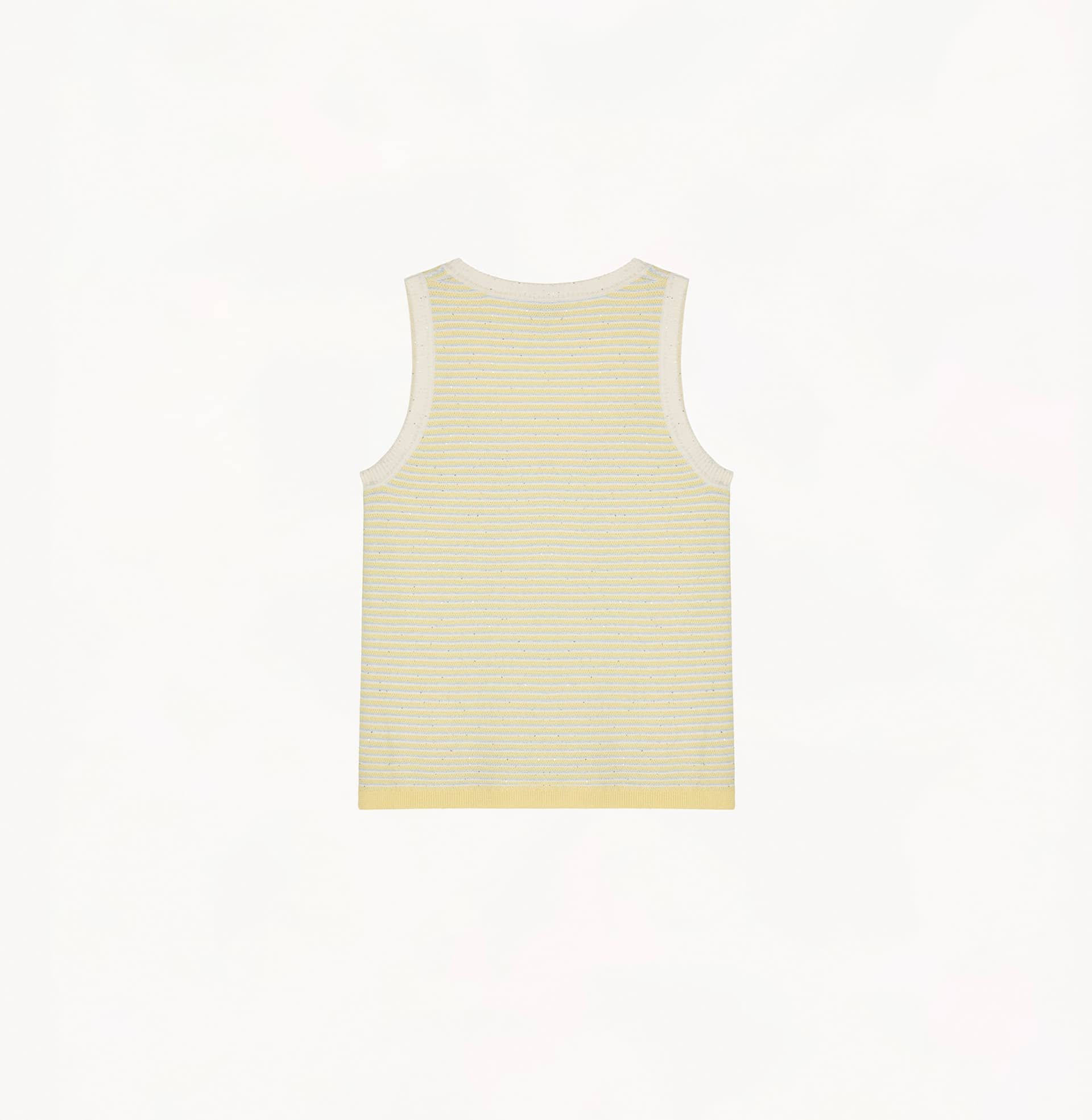 MULTICOLOR STRIPED U-NECK VEST made by CRUSH Collection