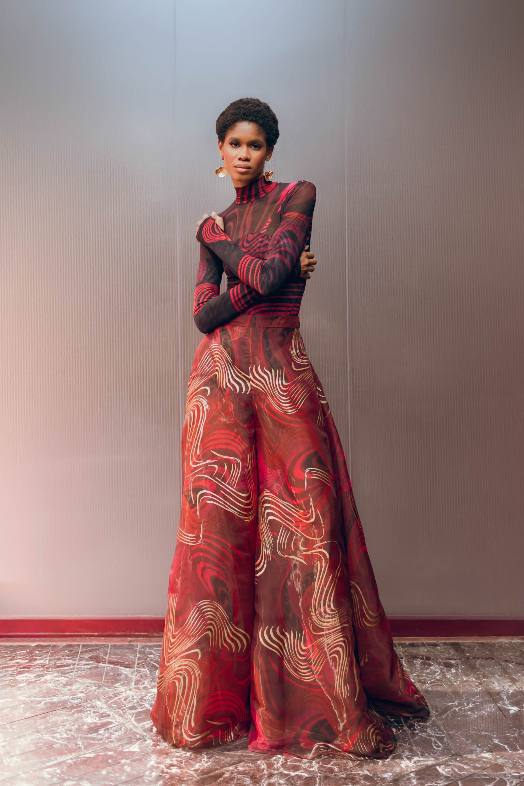 LOMA BODYSUIT - CORDA PRINT made by Andrea Iyamah