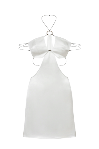 Emma mini dress in White made by DIVALO