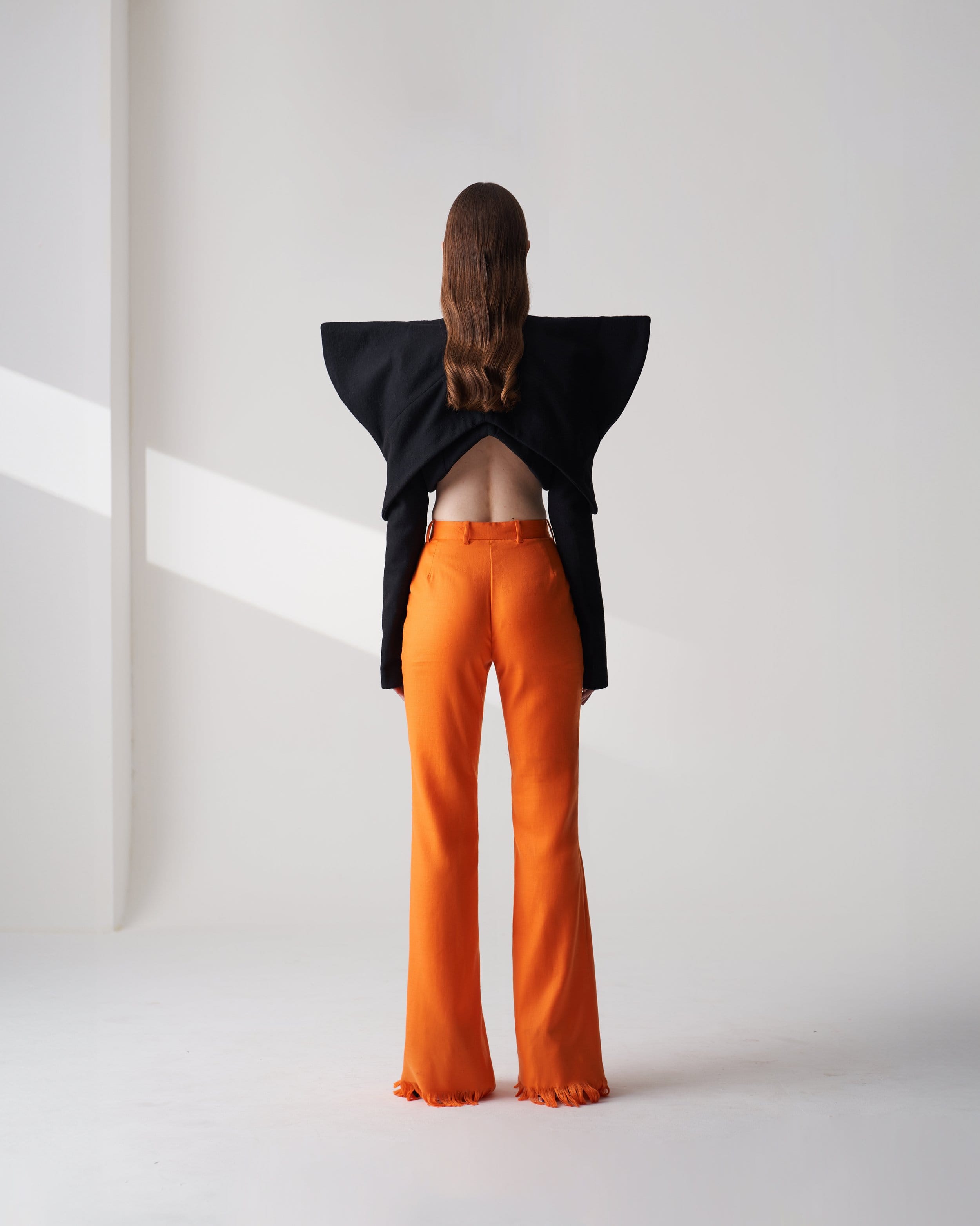 Wool Blend Cropped Jacket made by Szabo Sihag