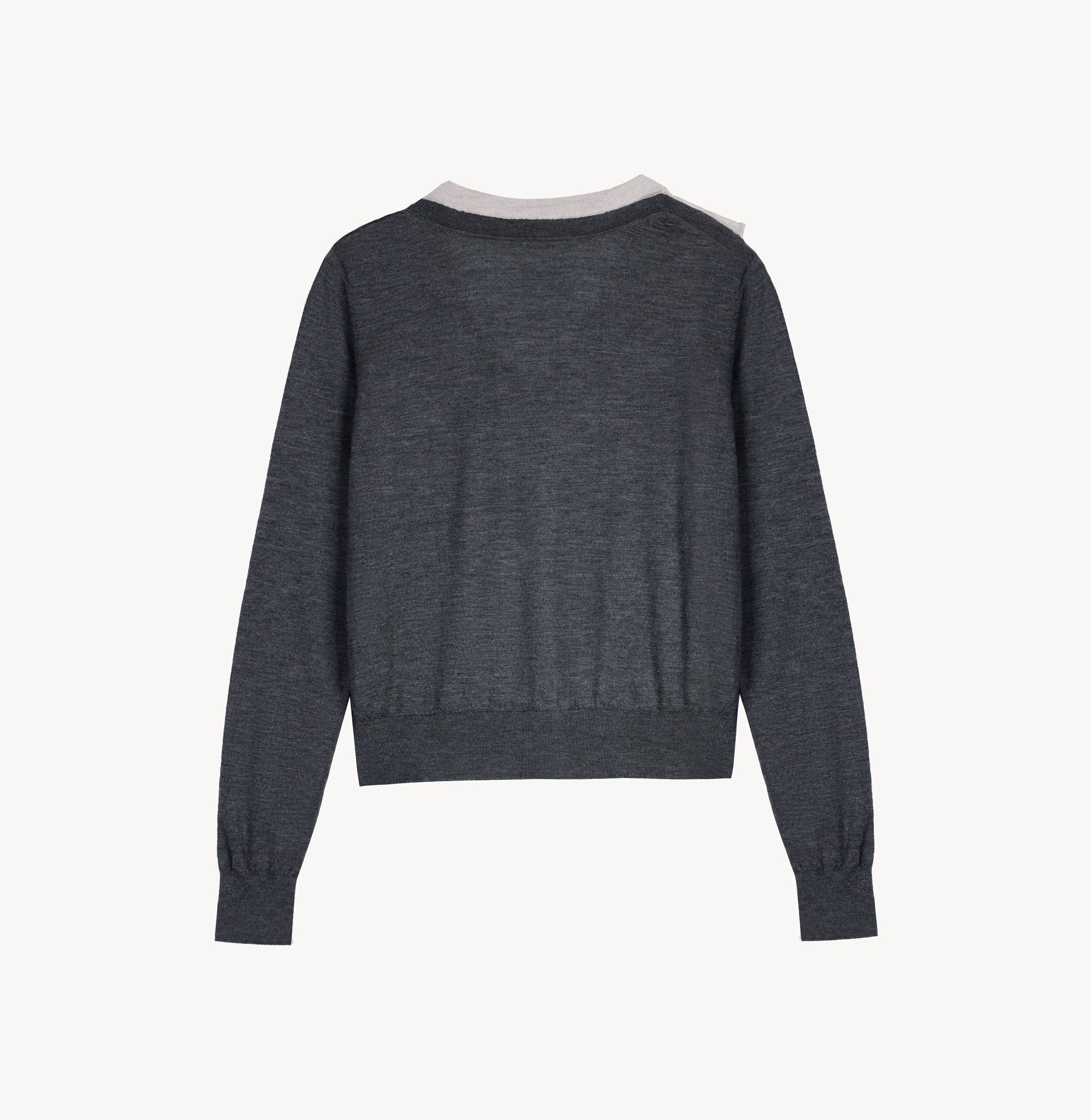 CASHMERE FAUX TWO-PIECE CARDIGAN made by CRUSH Collection