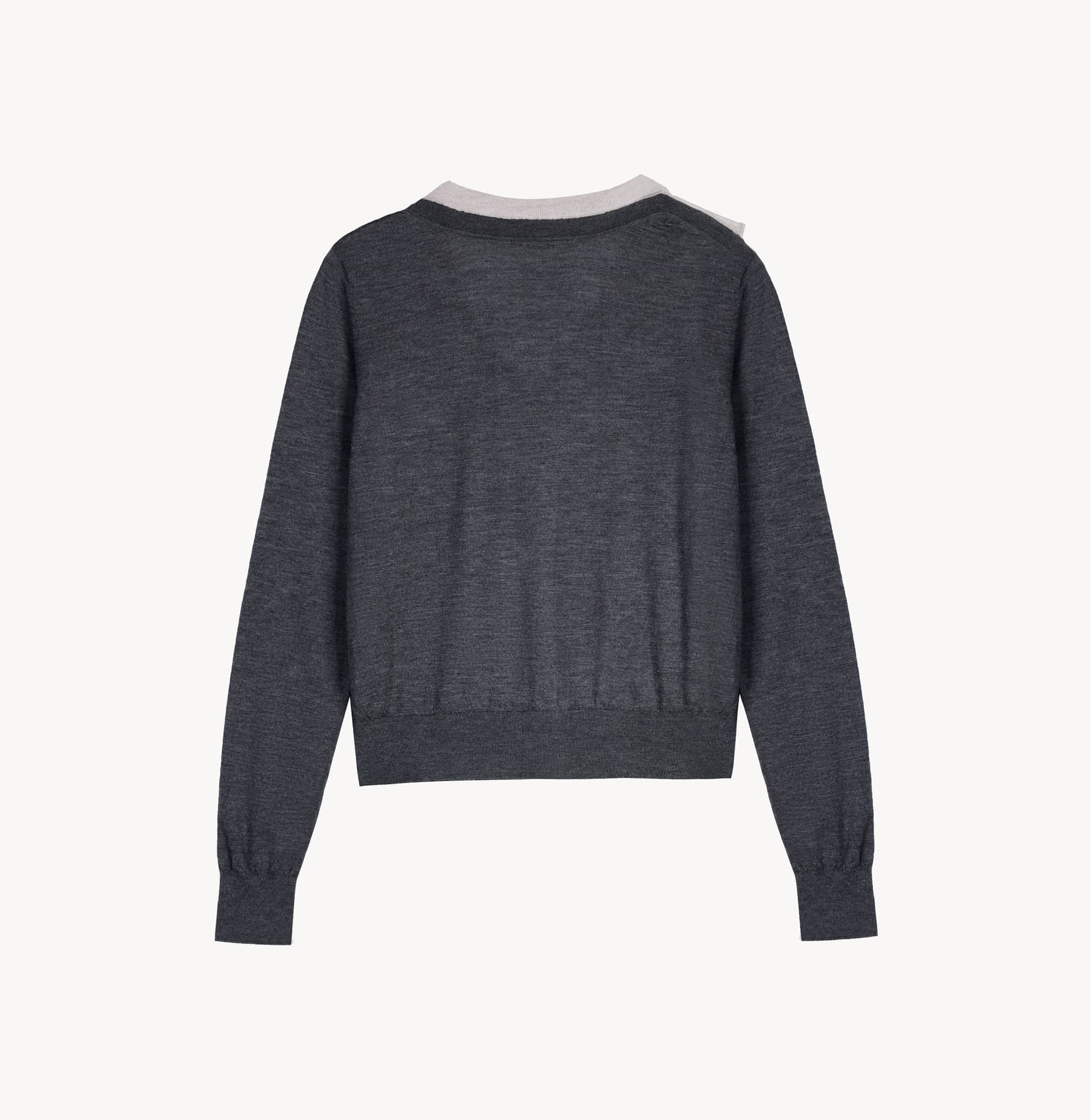 CASHMERE FAUX TWO-PIECE CARDIGAN made by CRUSH Collection