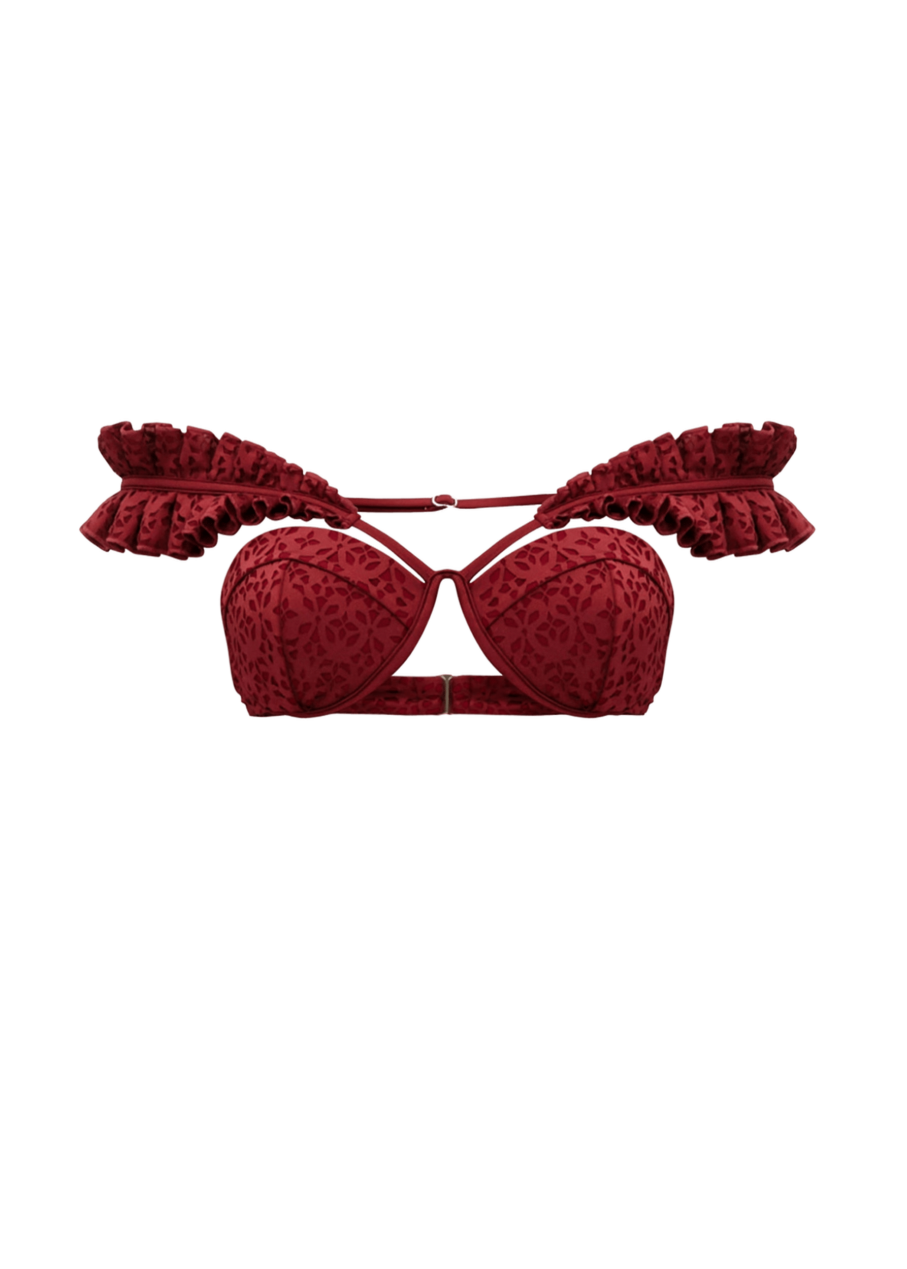 MULAN BIKINI TOP - WINE made by Andrea Iyamah