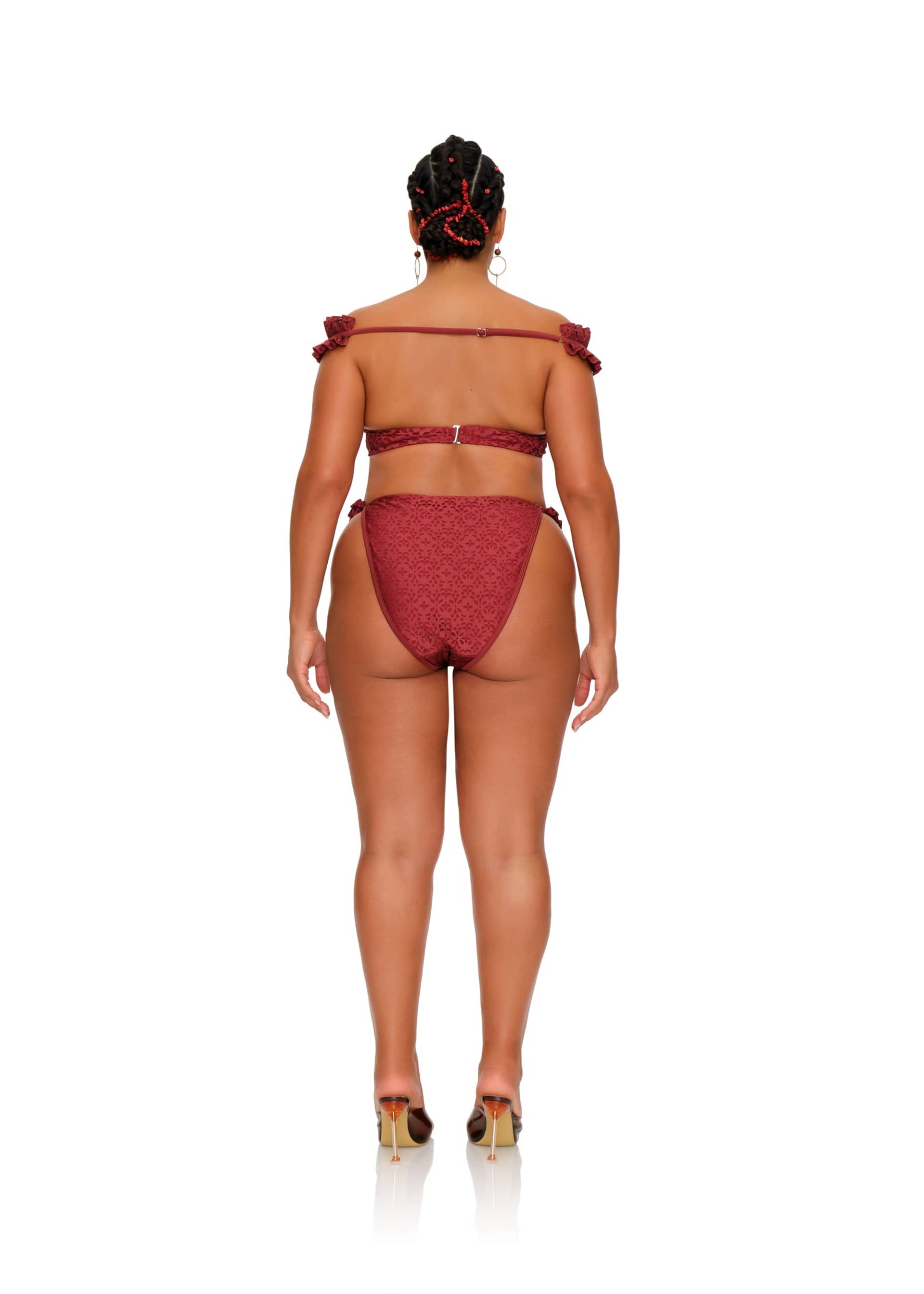 MULAN BIKINI TOP - WINE made by Andrea Iyamah