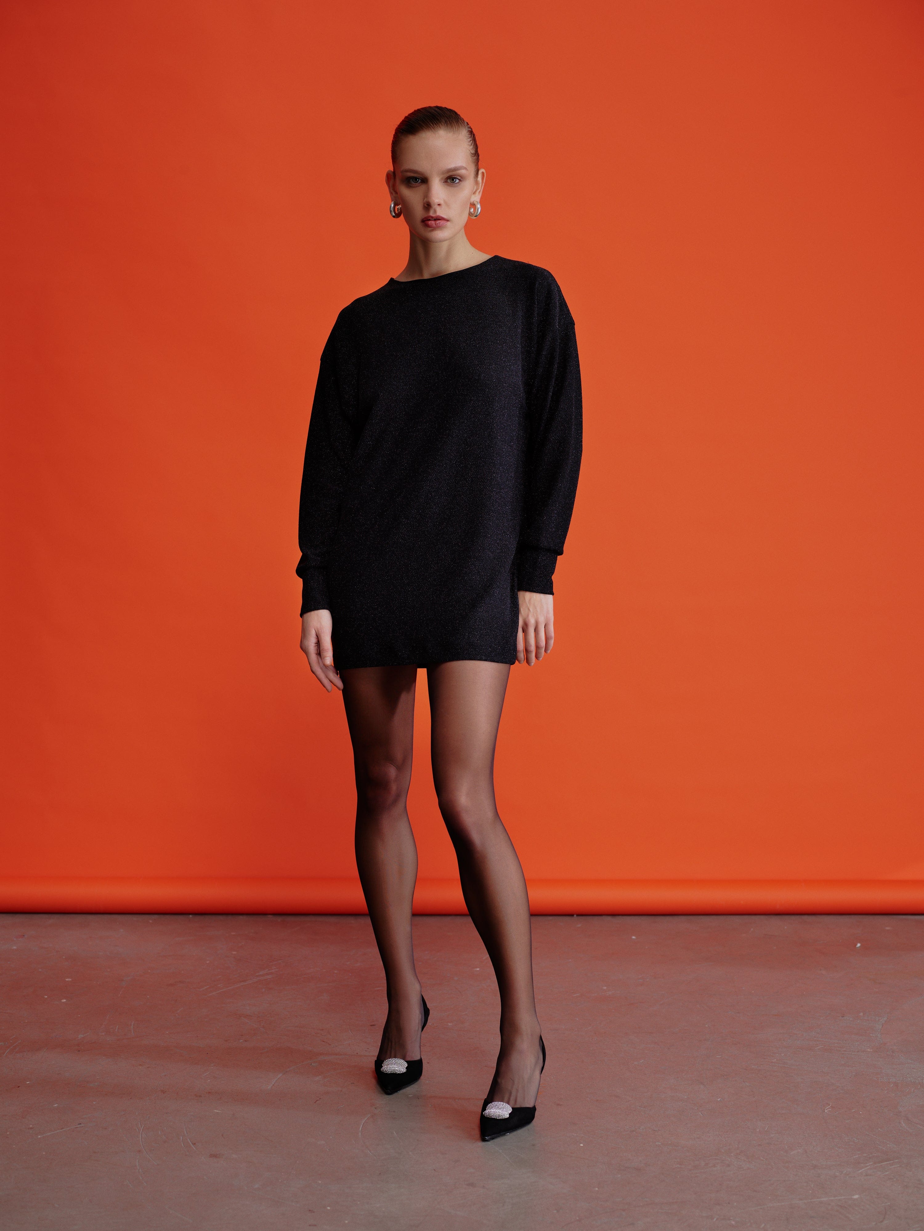 Pia Mini Dress in Black made by Nazli Ceren