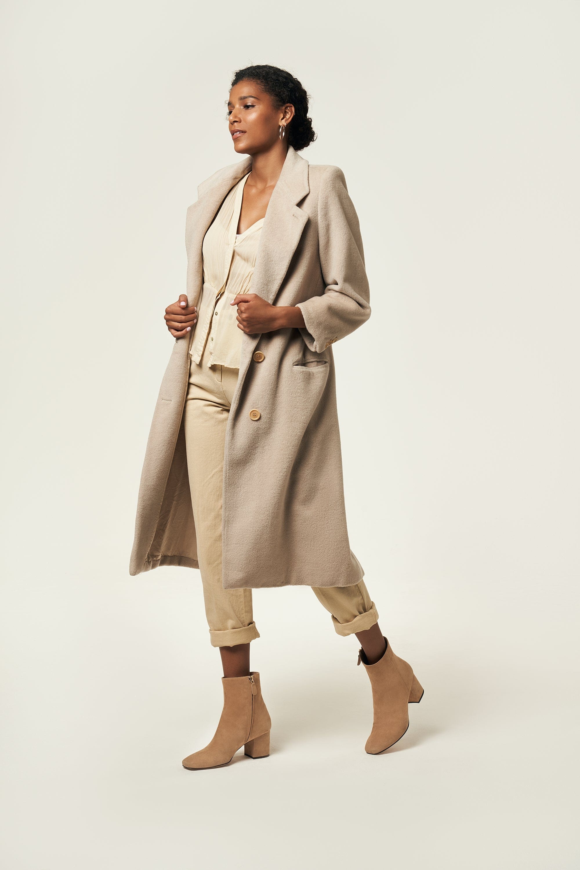 Sienna Booties in Beige made by Miyana Berlin