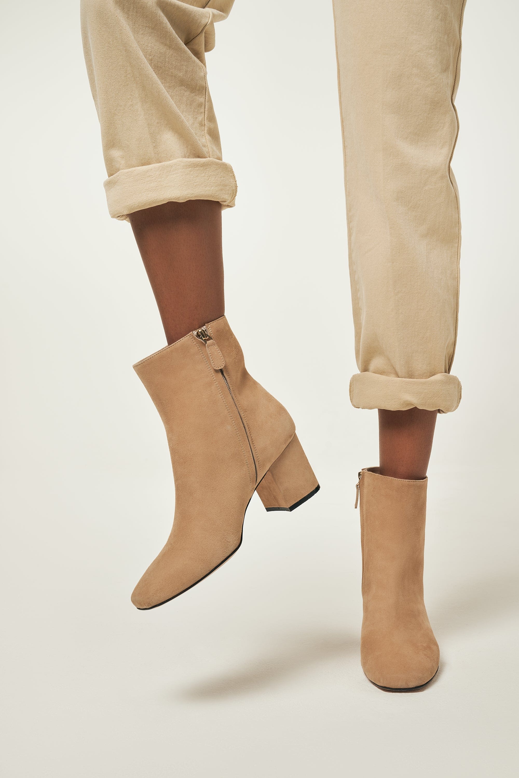 Sienna Booties in Beige made by Miyana Berlin