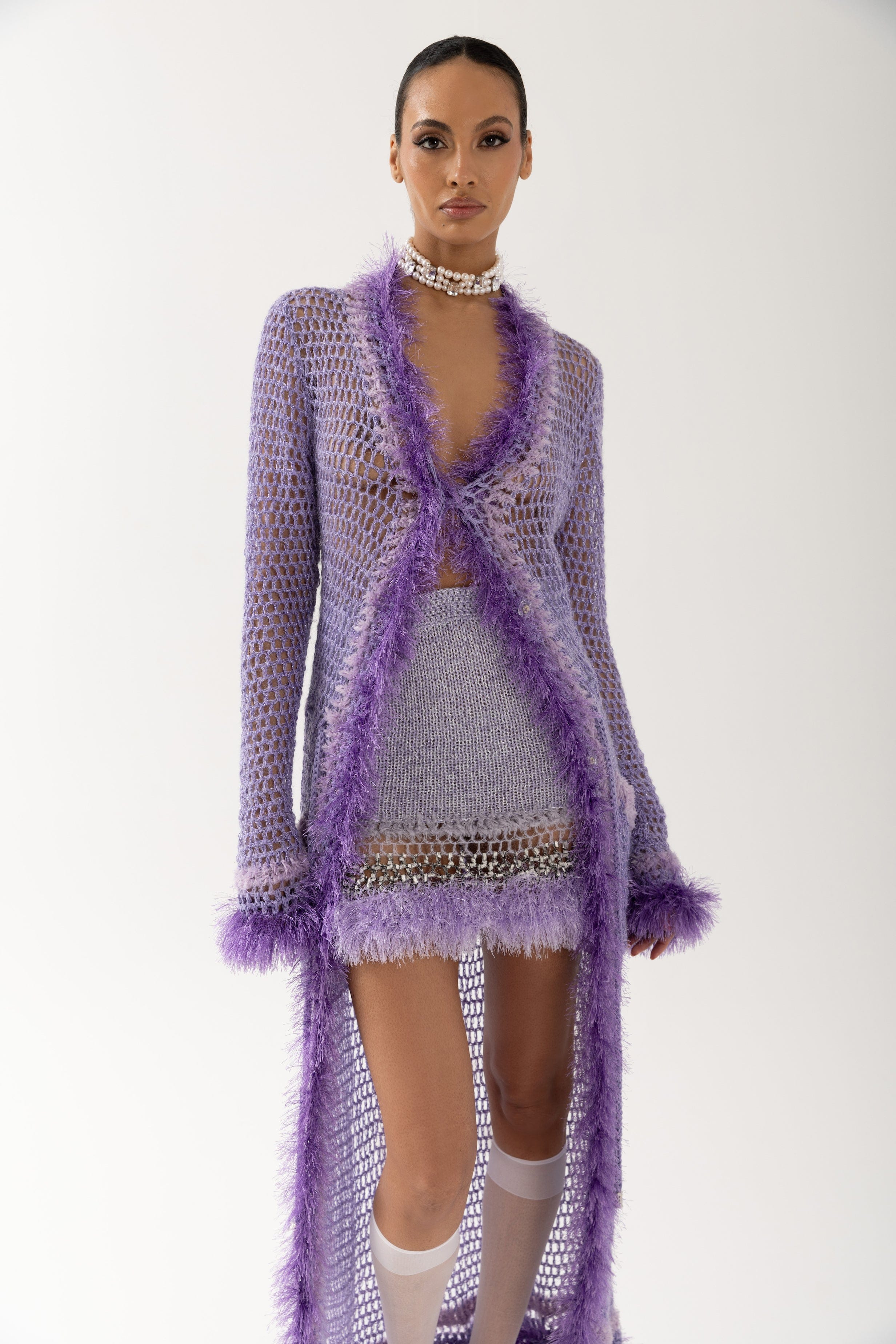 Camila Handmade Knit Cardigan-Dress made by ANDREEVA