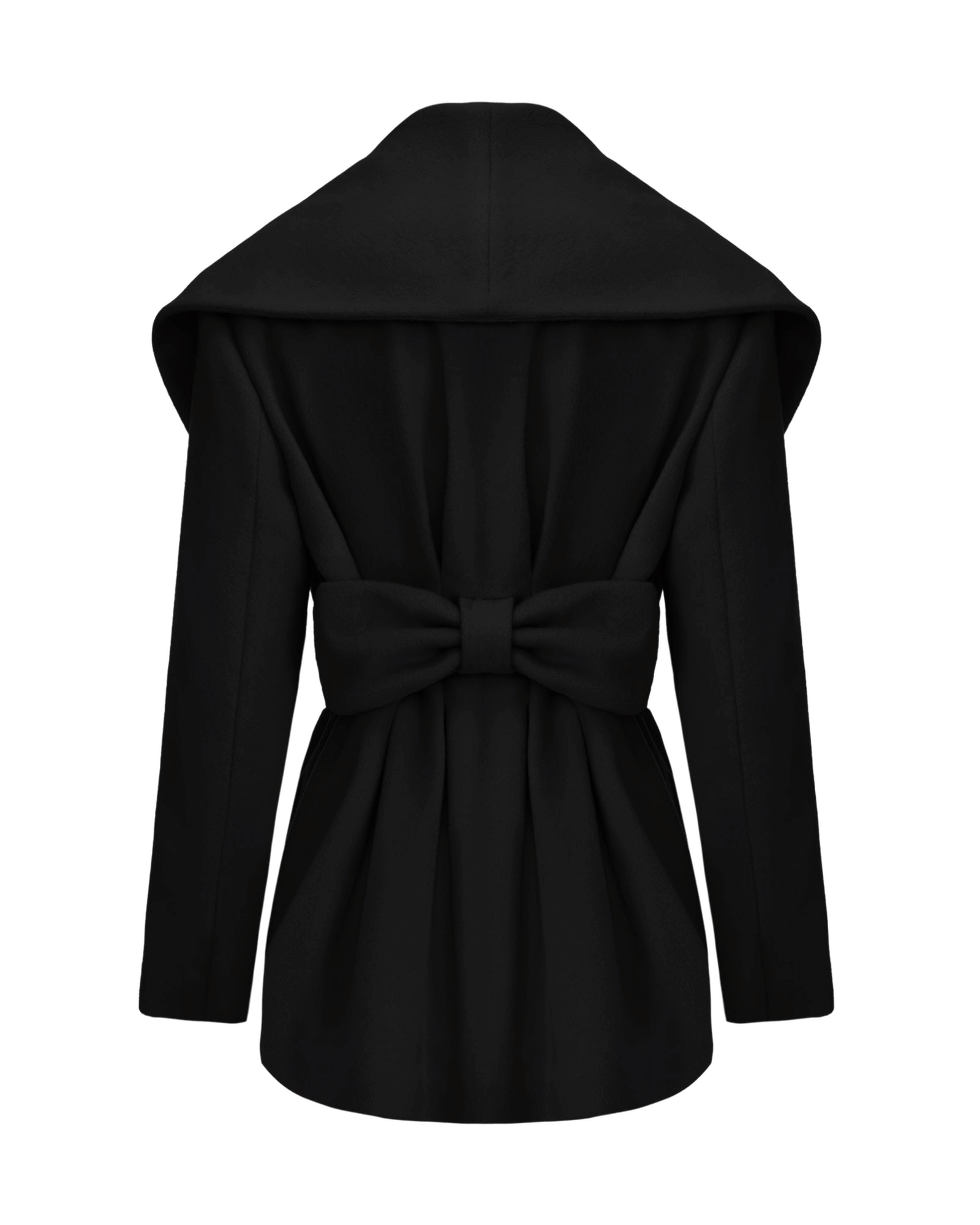 Victoria Bow Coat (Black) made by Nana Jacqueline