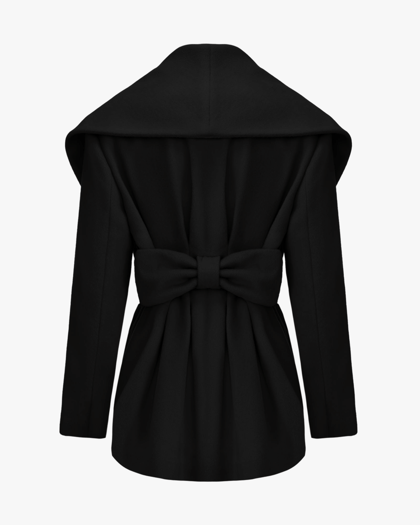 Victoria Bow Coat (Black) made by Nana Jacqueline